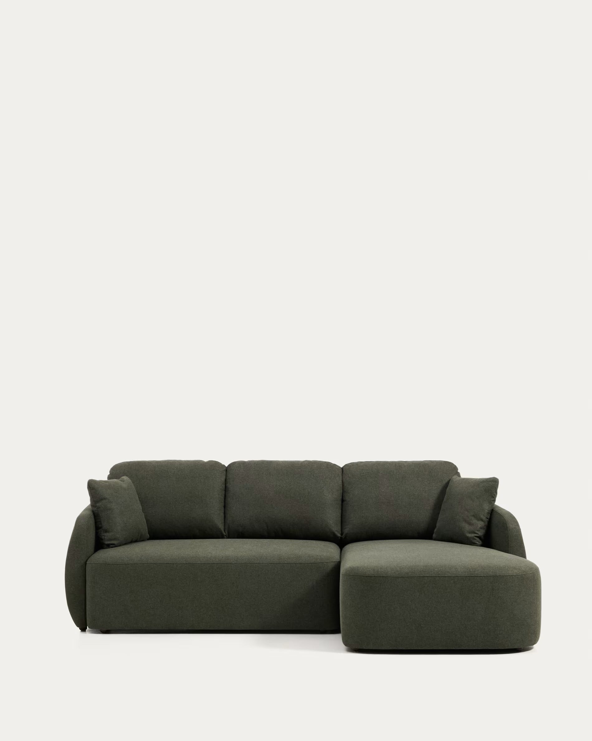Right-facing 3-seater sofa bed LAIRA dark green