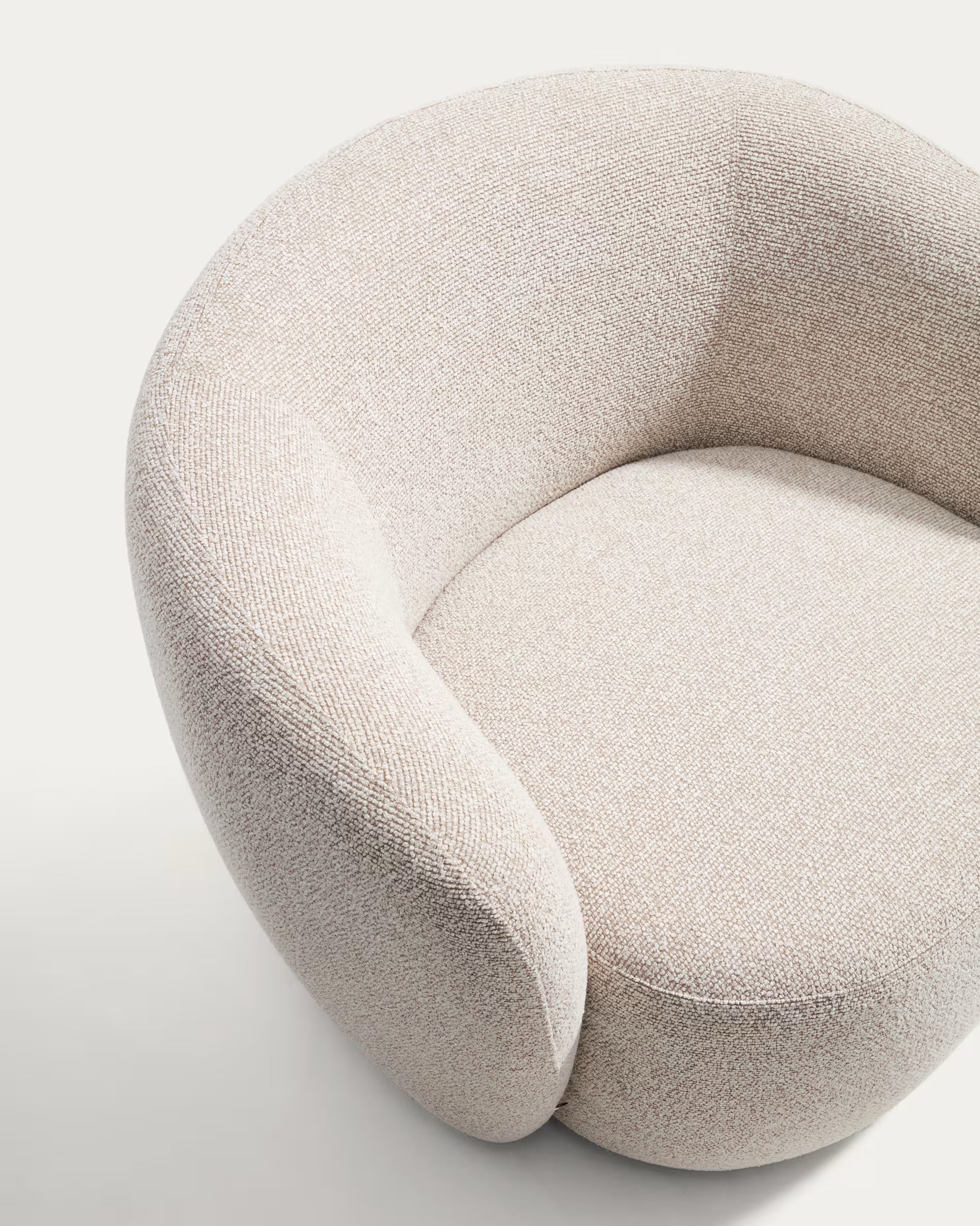 Draaistoel ODENIA beige boucle