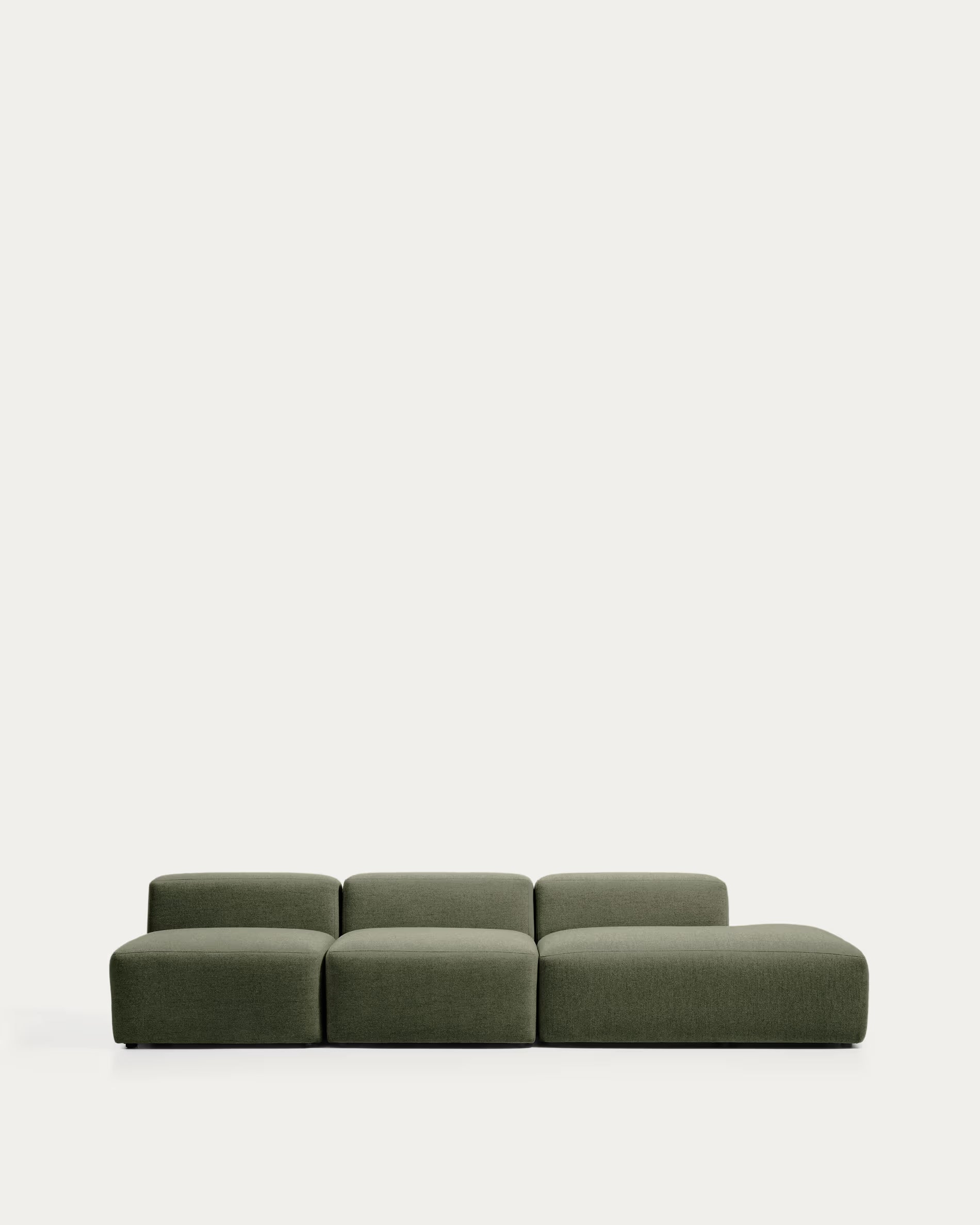 Sofa 3-osobowa prawostronna BLOK ciemnozielony szenil