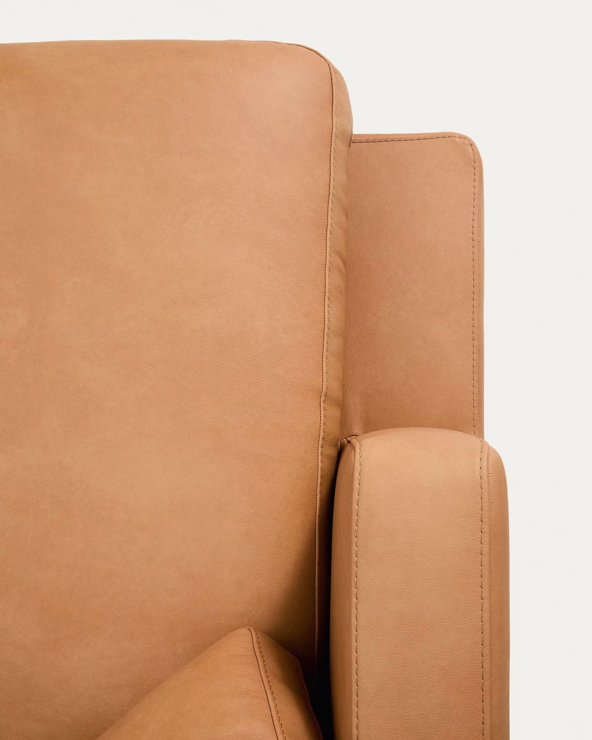 4-seater left-facing corner sofa GALA natural leather