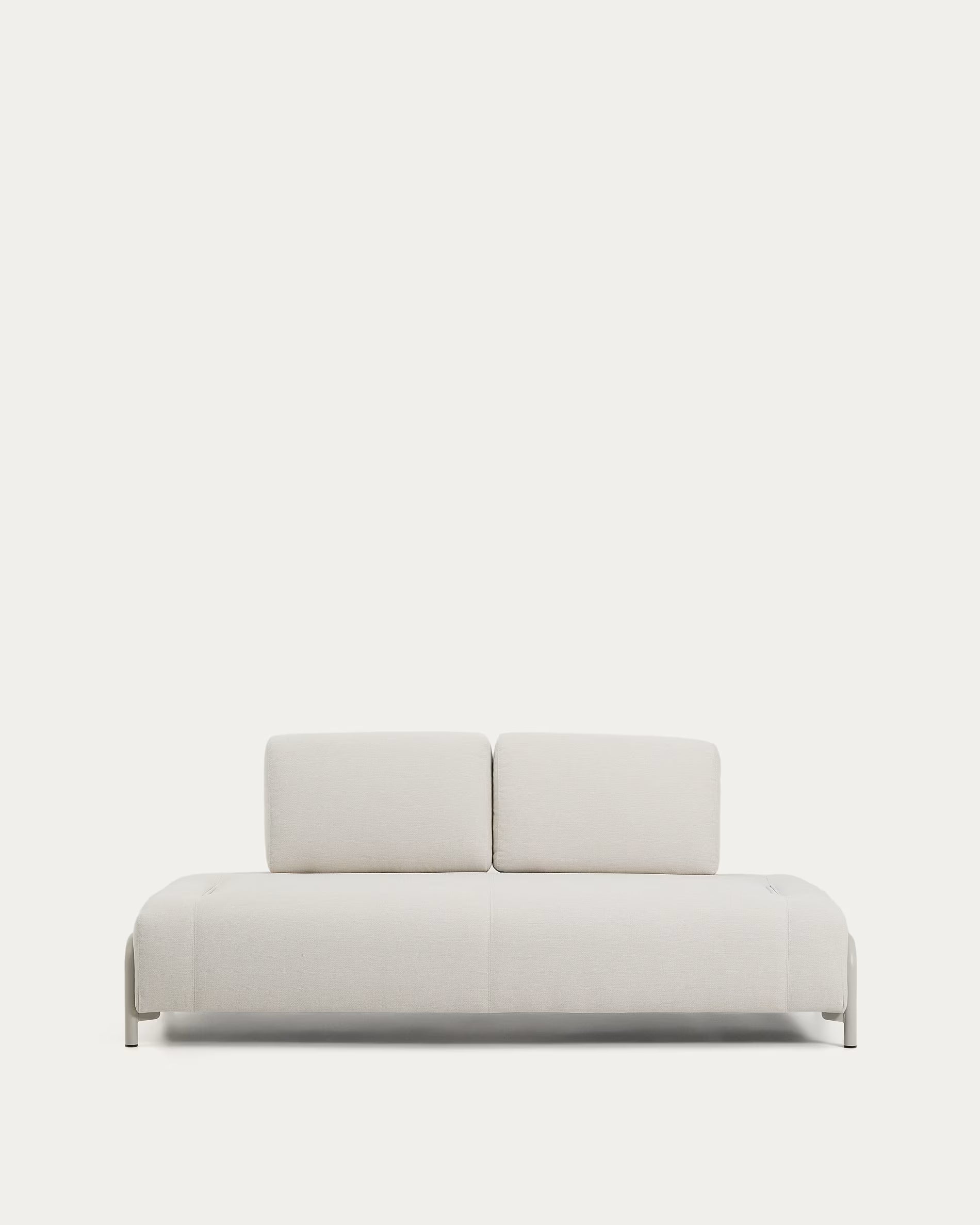 Modulsofa 2-sitzig COMPO beige mit beigem Sockel