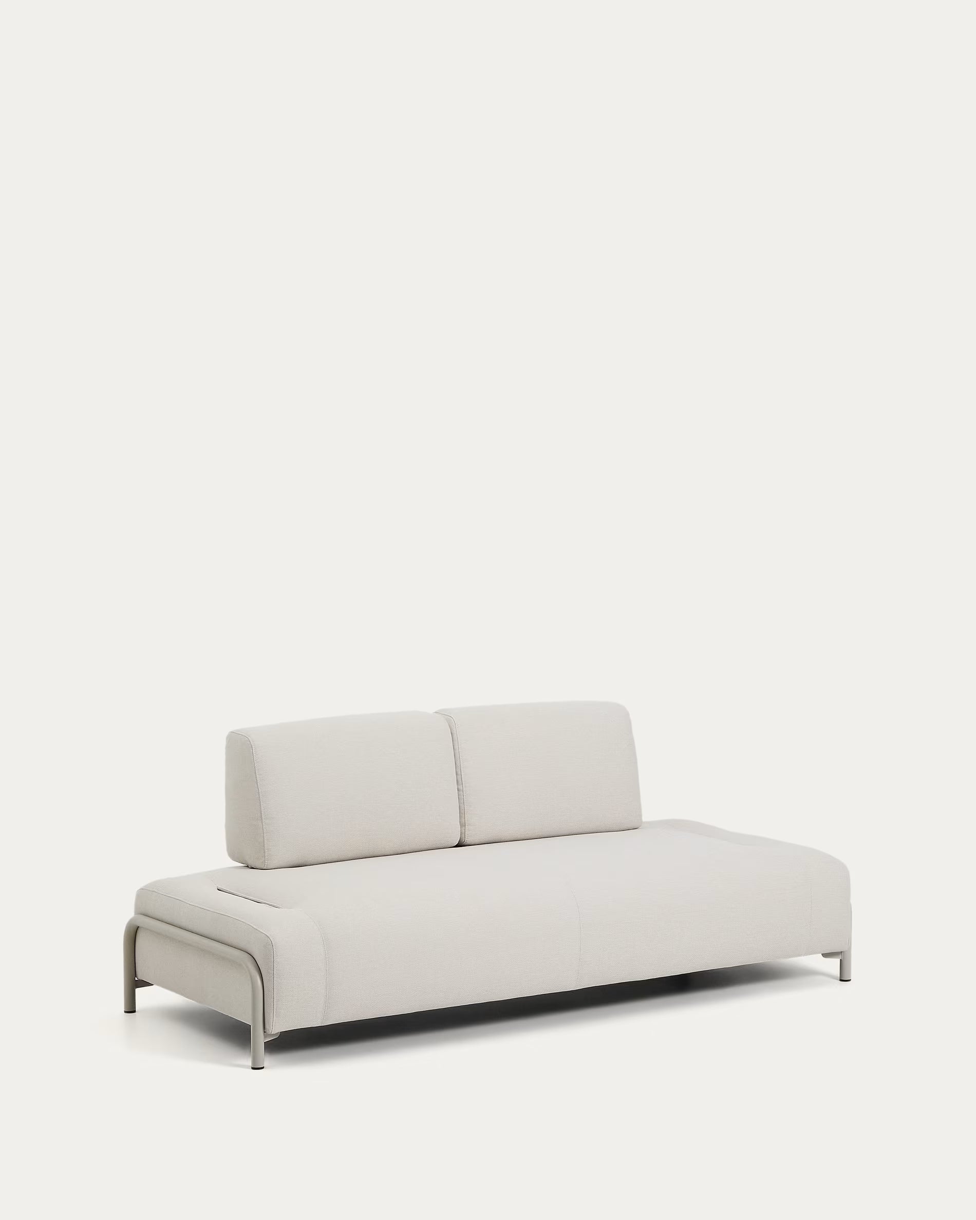 Modulsofa 2-sitzig COMPO beige mit beigem Sockel