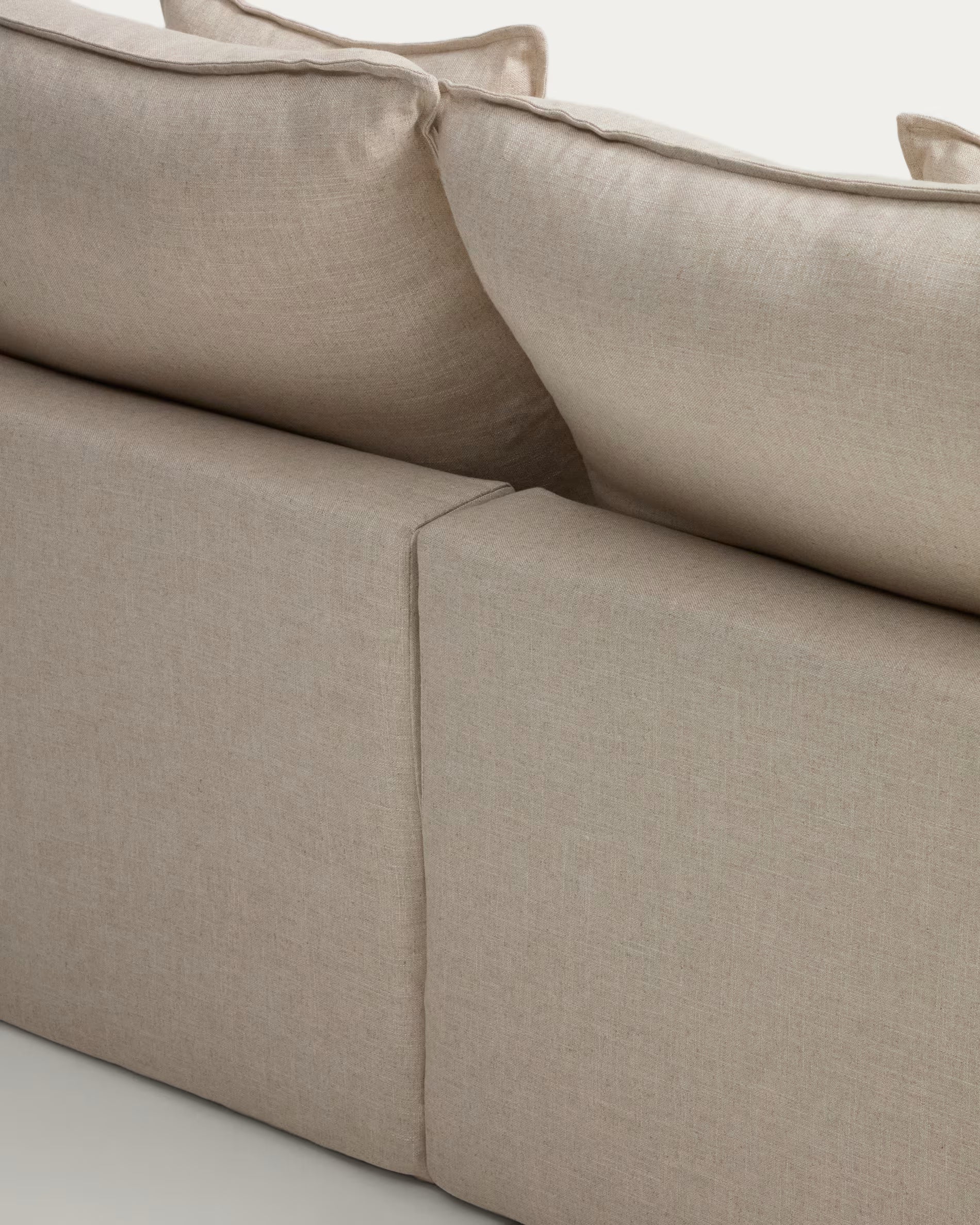 Sofa modułowa 2-osobowa ANARELA beżowy – drewno