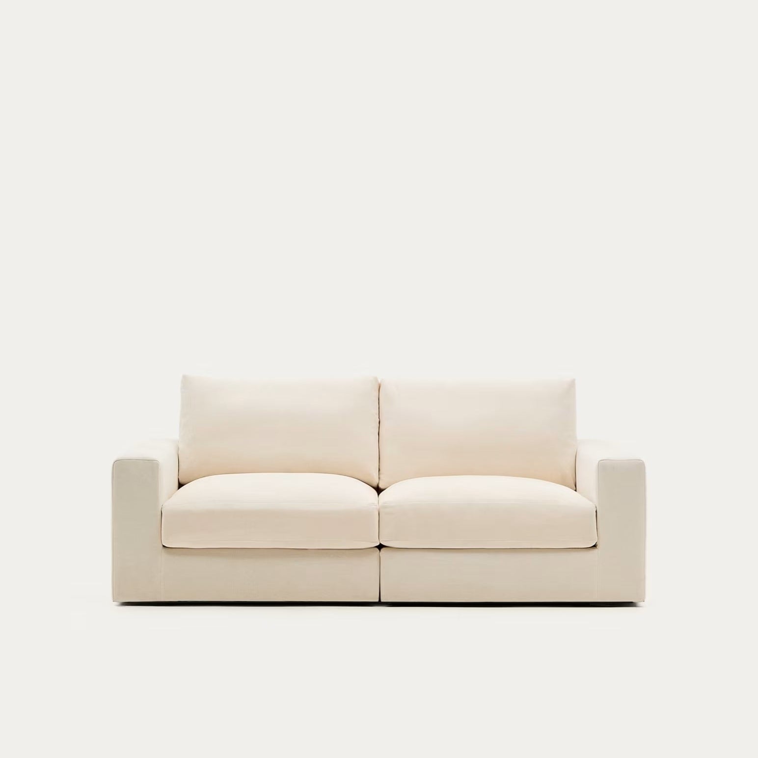 3-Sitzer-Sofa ALEA aus ecrufarbenem Chenille 