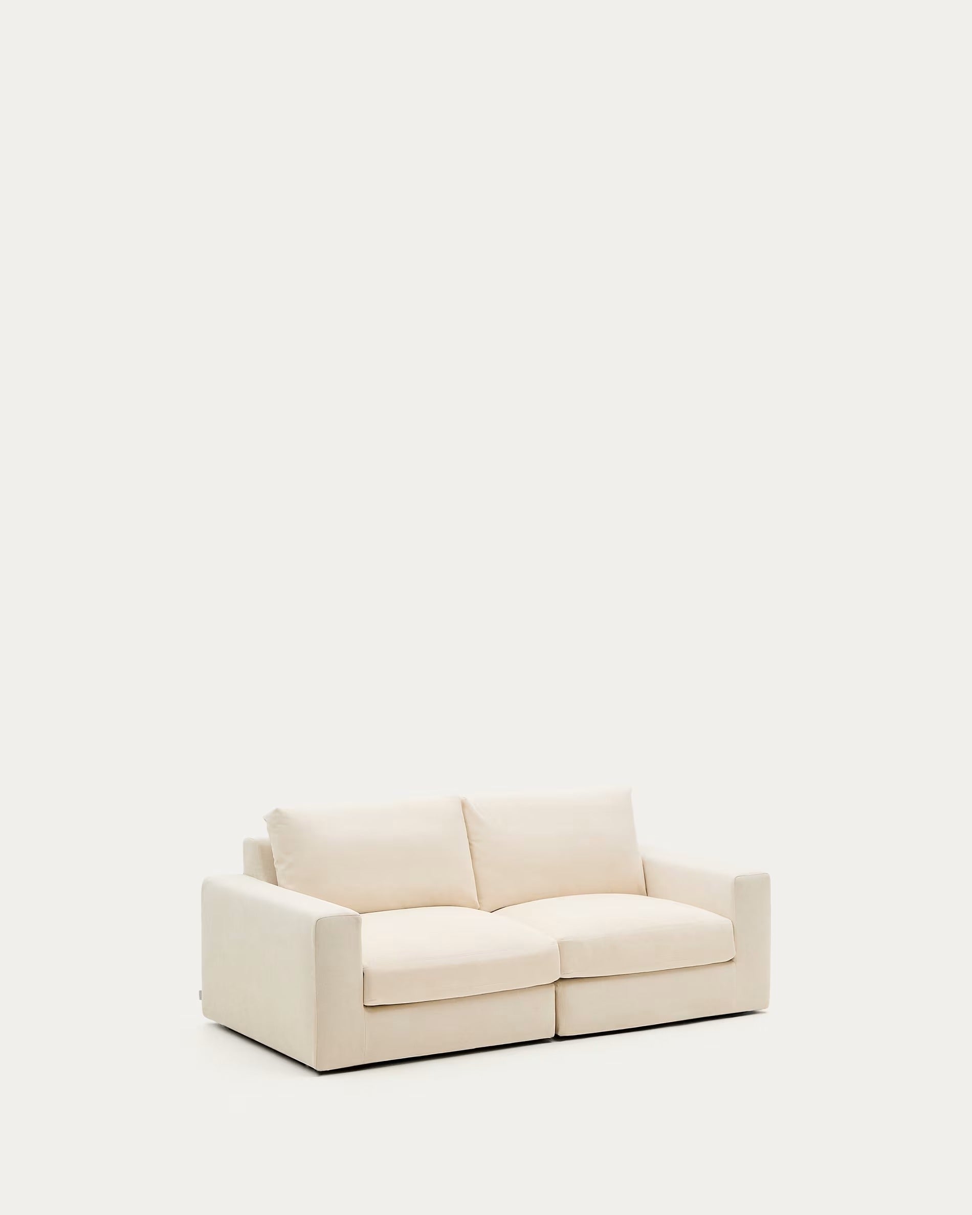 3-Sitzer-Sofa ALEA aus ecrufarbenem Chenille 