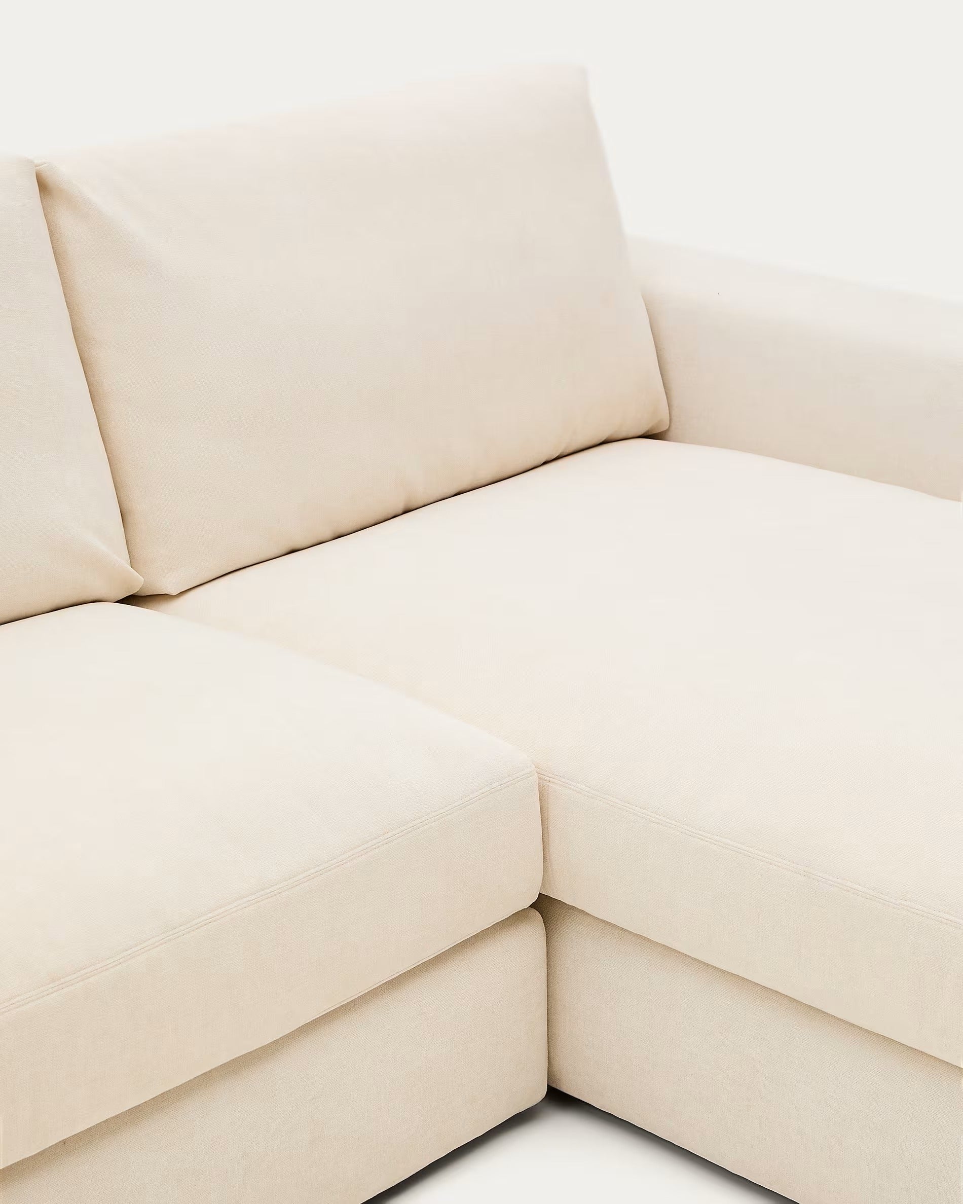 4-seater right-facing corner sofa ALEA ecru chenille