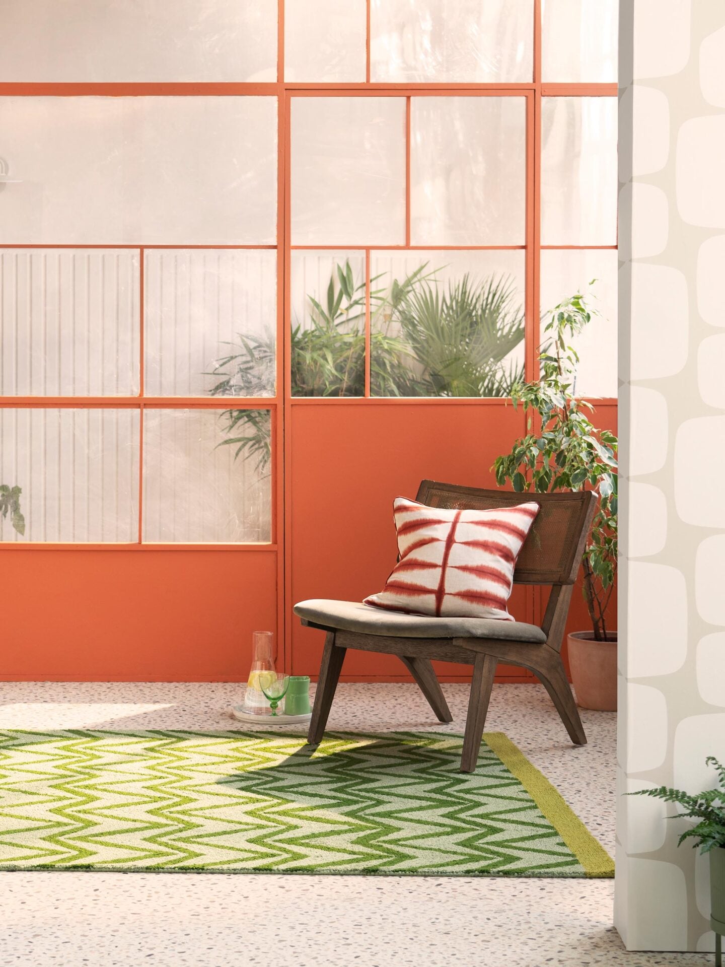 Außen Teppich DHURRIE grün