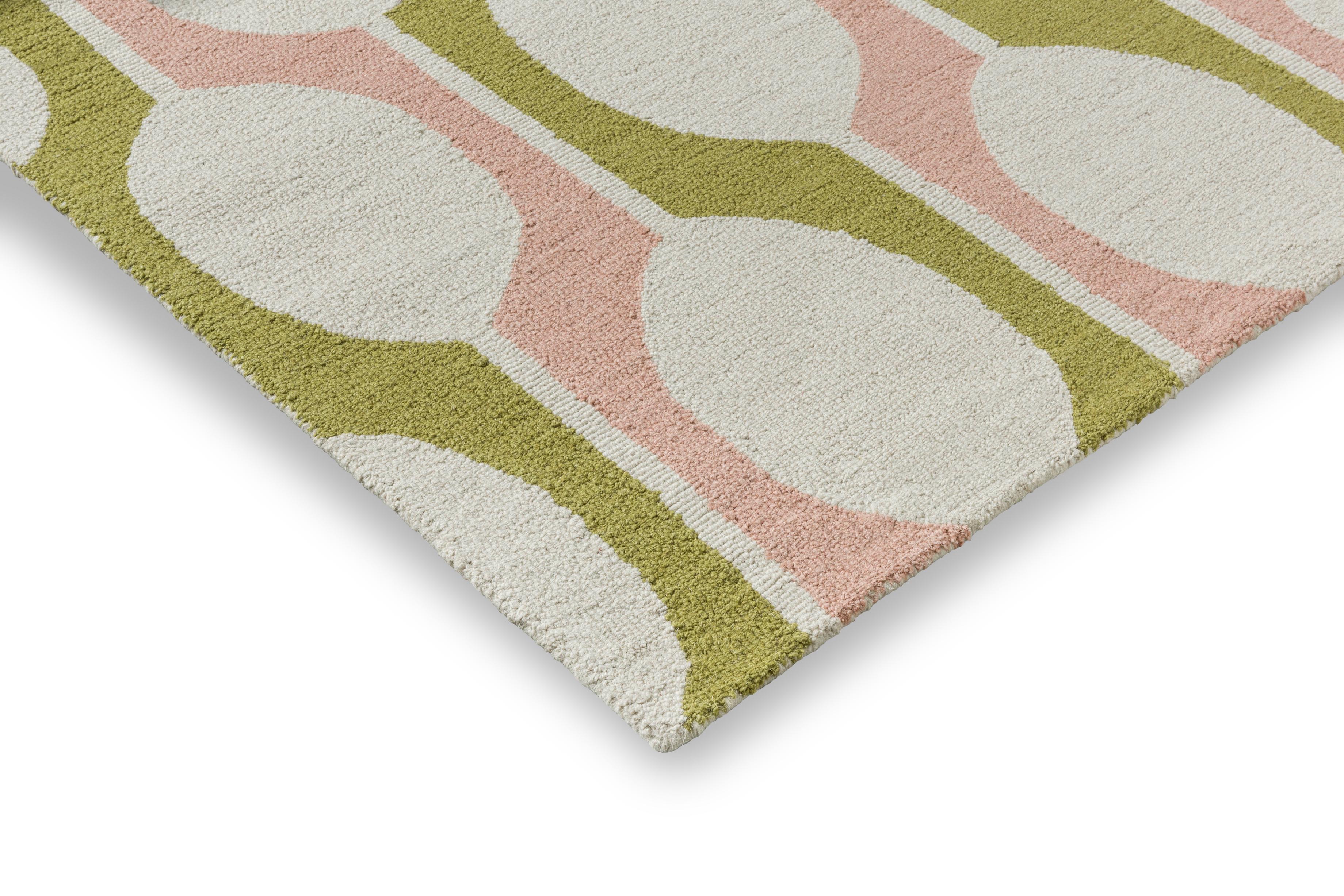 Teppich BILLOW LICHEN beige mit rosa und olivgrün