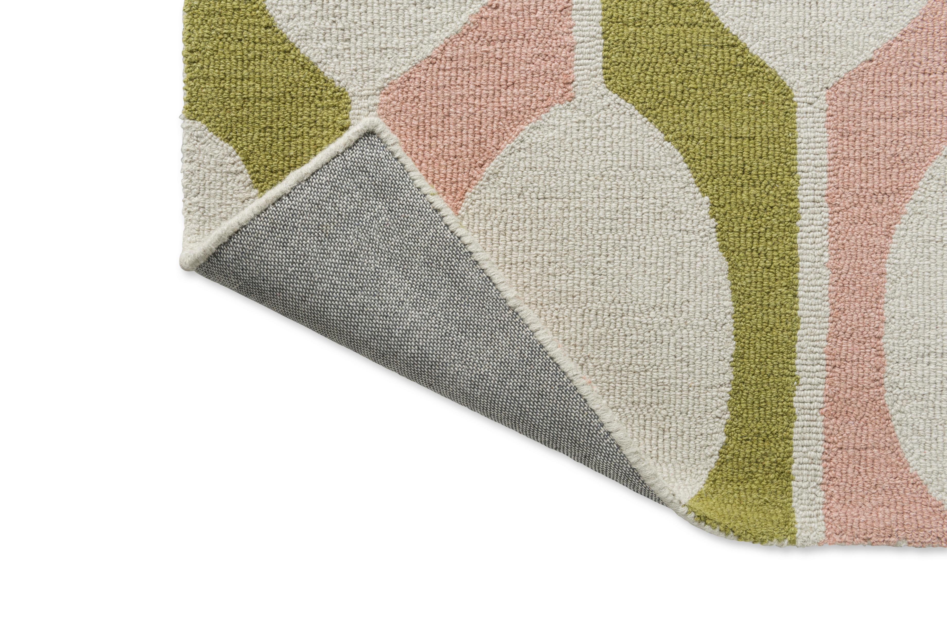 Teppich BILLOW LICHEN beige mit rosa und olivgrün