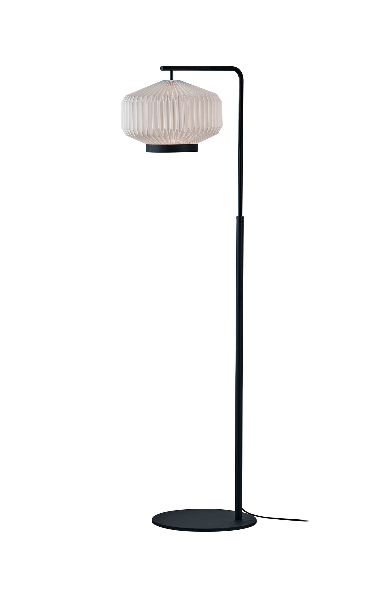 Vloerlamp MODEL 386 SHIBUI wit met zwarte voet