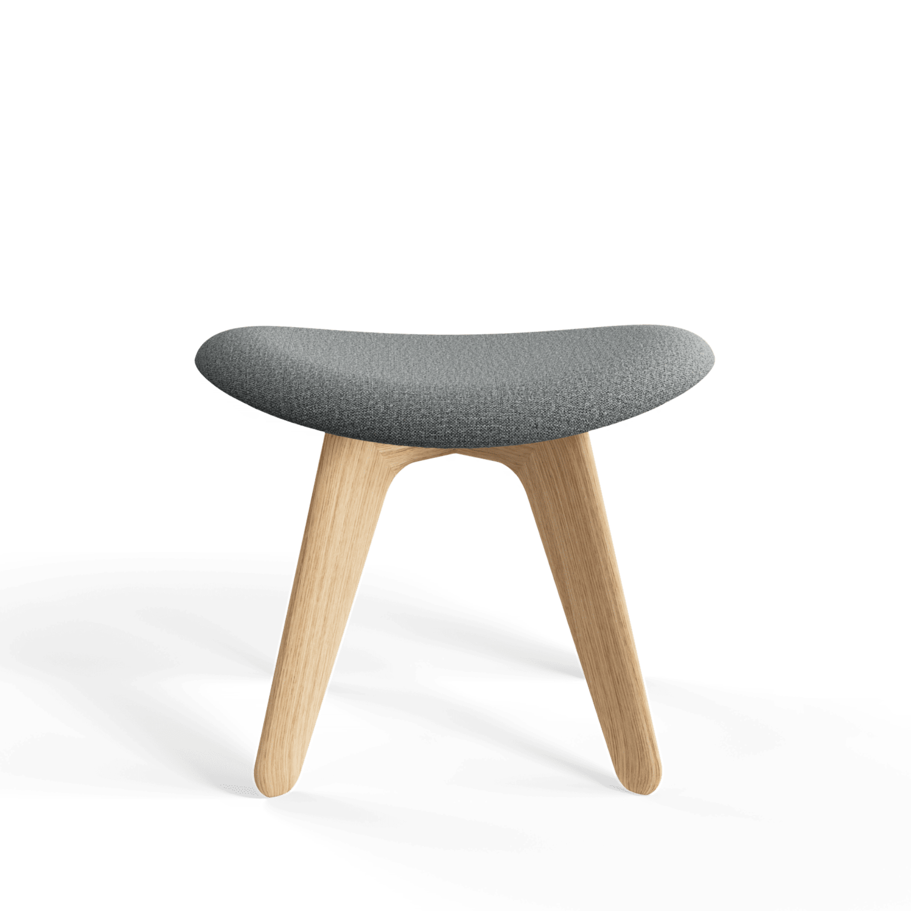 SLAB Gray Footrest with Oak Base