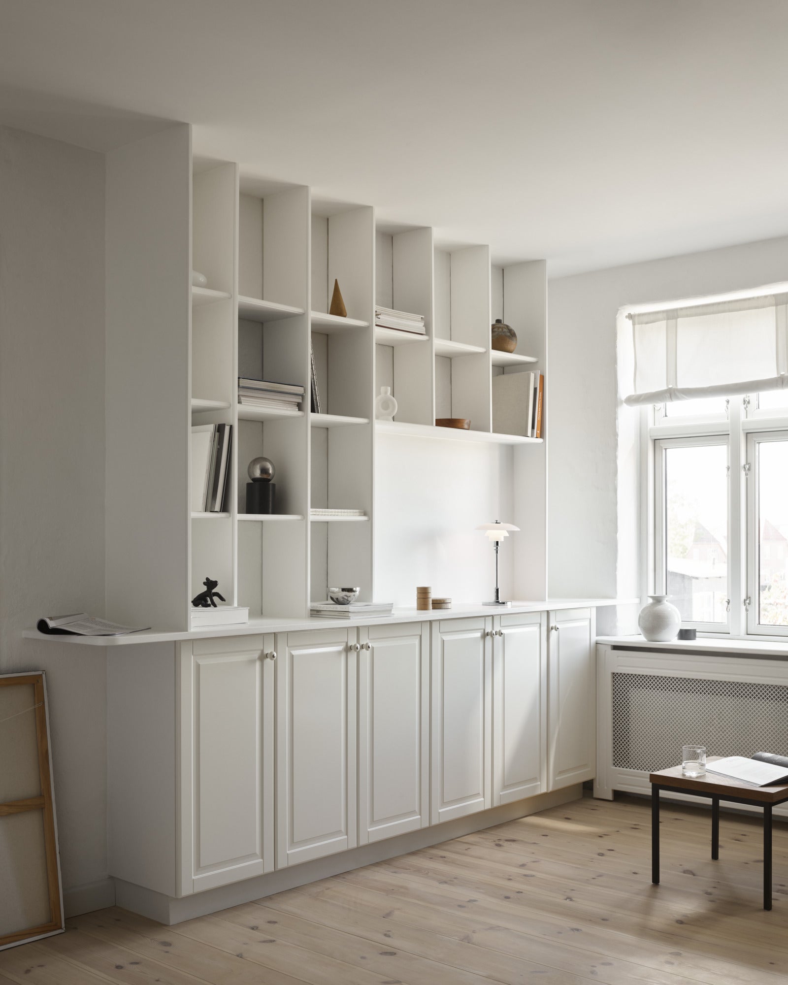 Draagbare lamp PH 2/1 wit met verchroomde voet