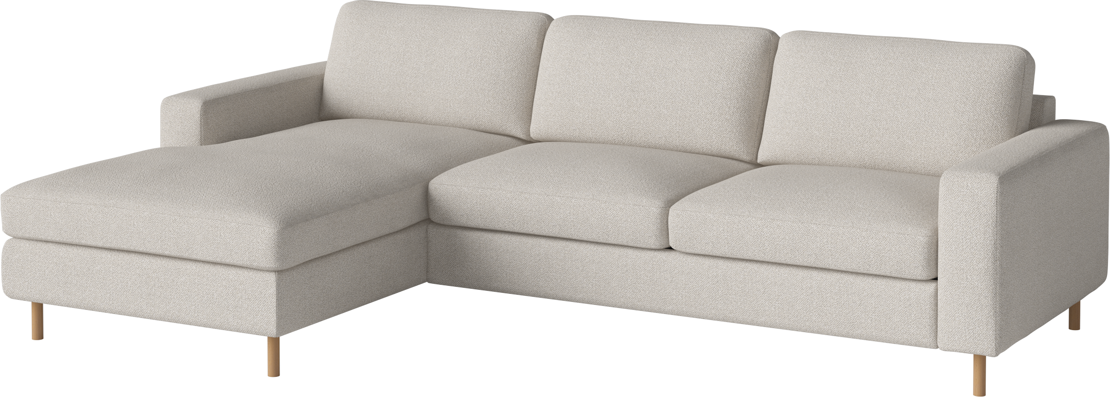 Skandinavien 3-Personen linke Ecke mit einer Eichenbasis