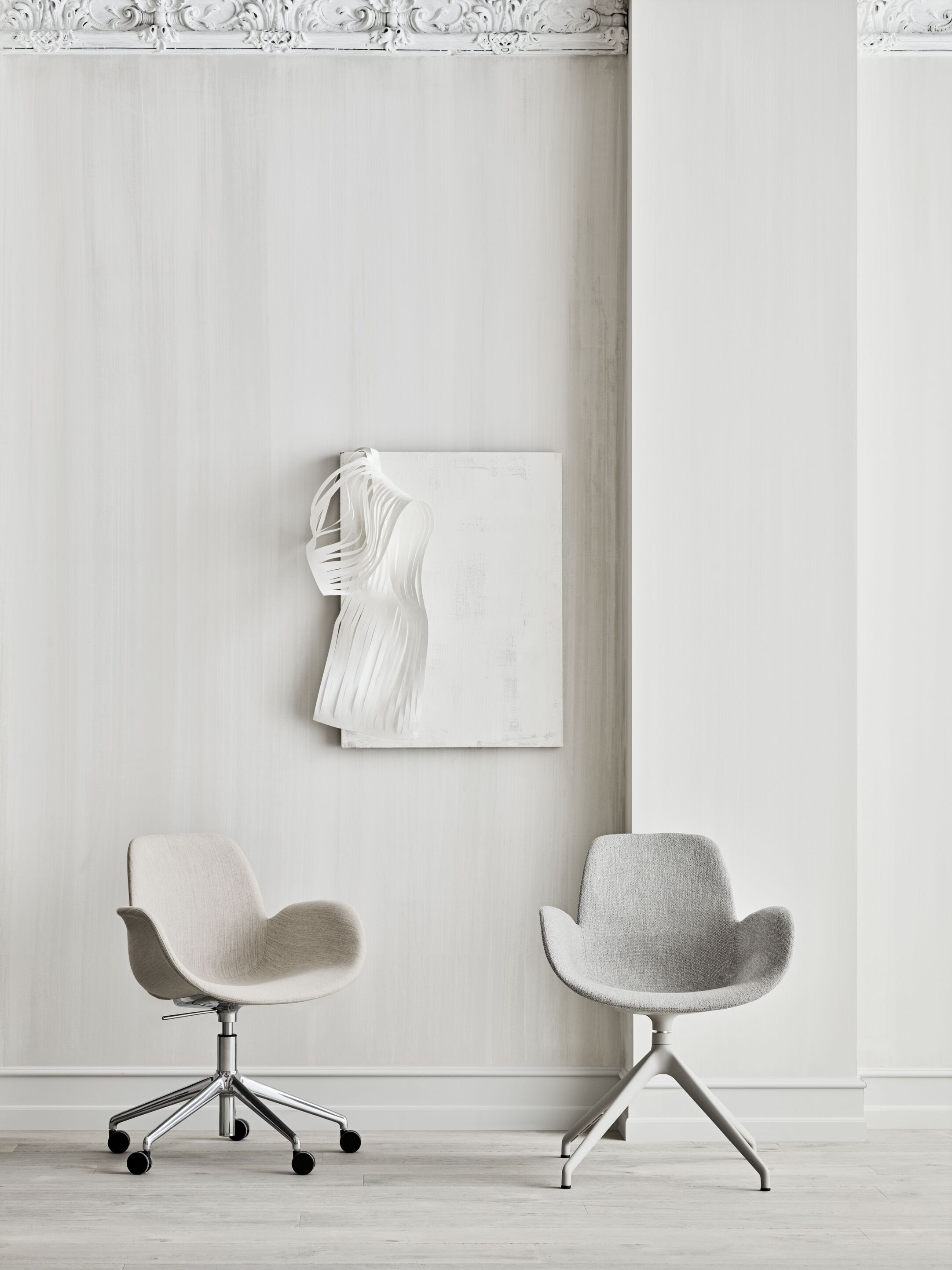 Bureau stoel SEED grijs met stalen basis