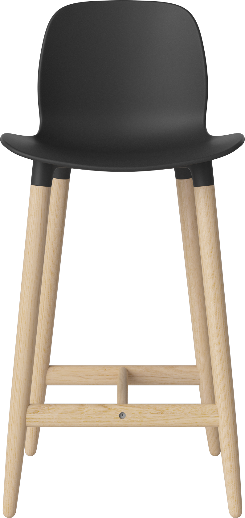 Hocker SEED zwart met een witgelakte basis