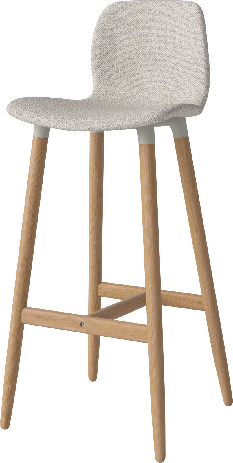 Hocker SEED gestoffeerd met eiken basis