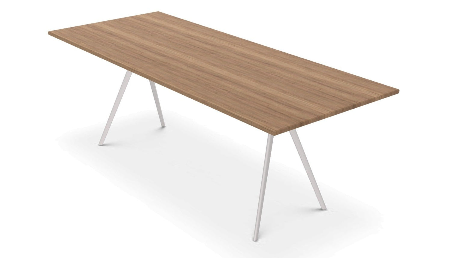 BAGUETTE Tisch mit weißem Aluminiumgestell