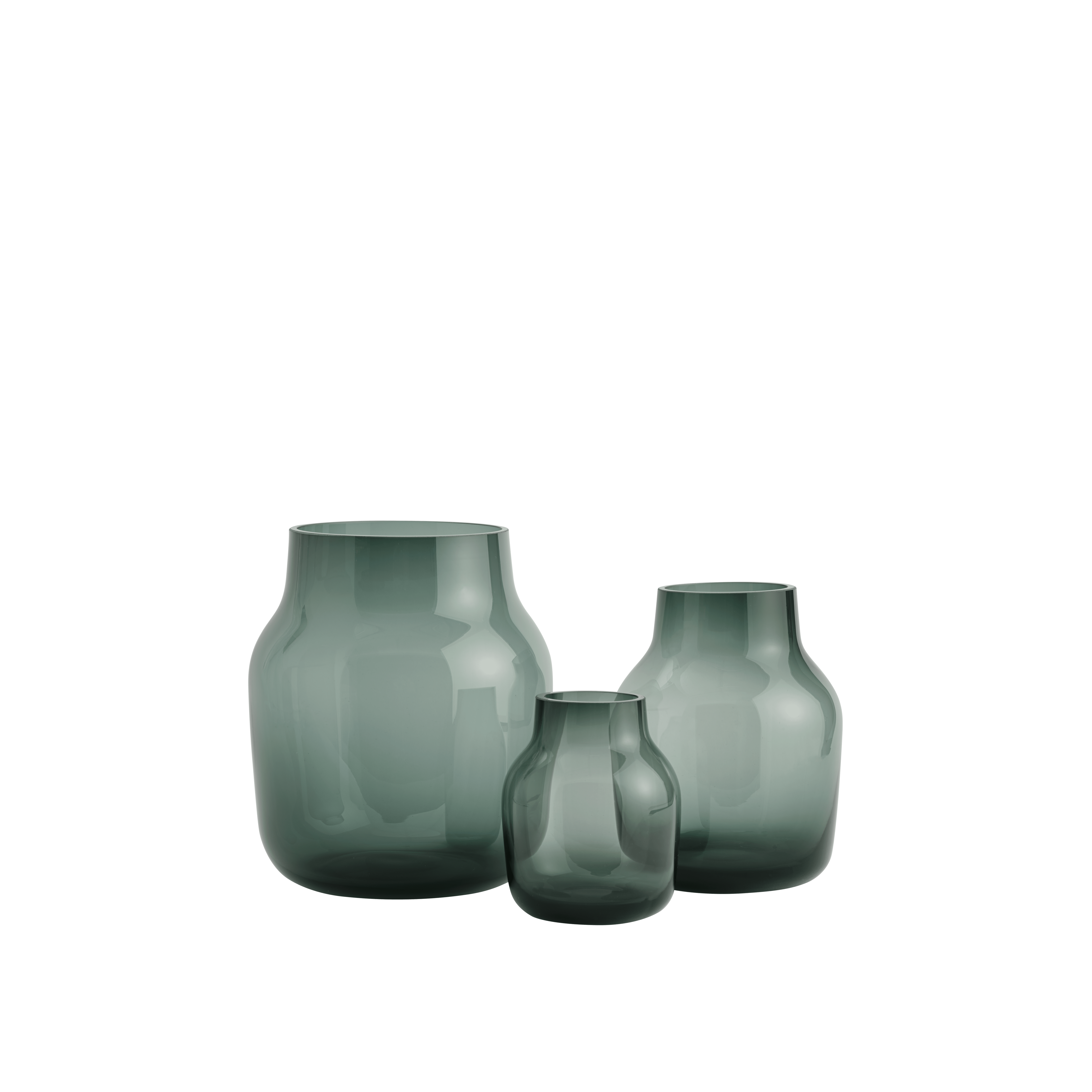 Glasvase SILENT dunkelgrün