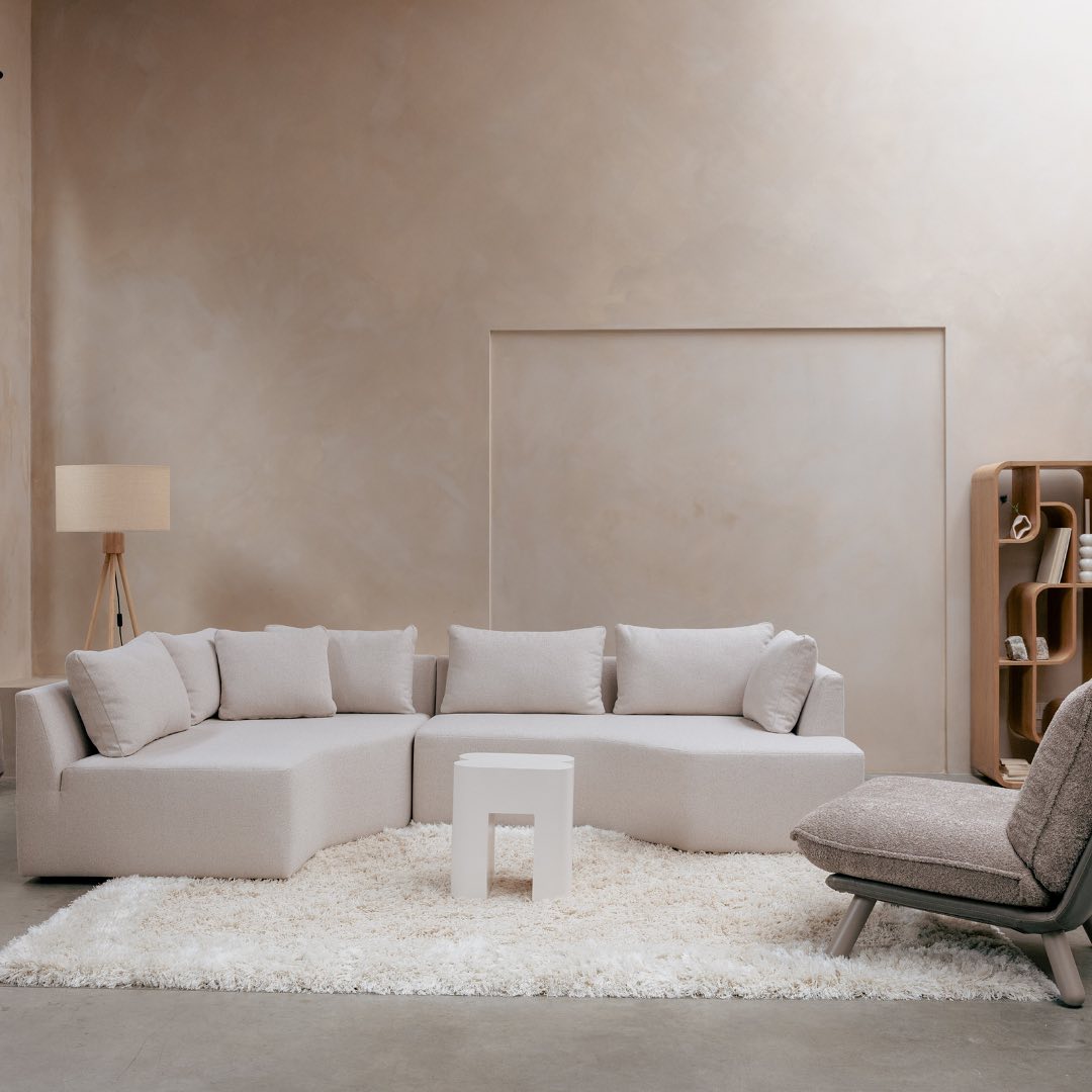 PROSPER modular sofa - left end element in sand color