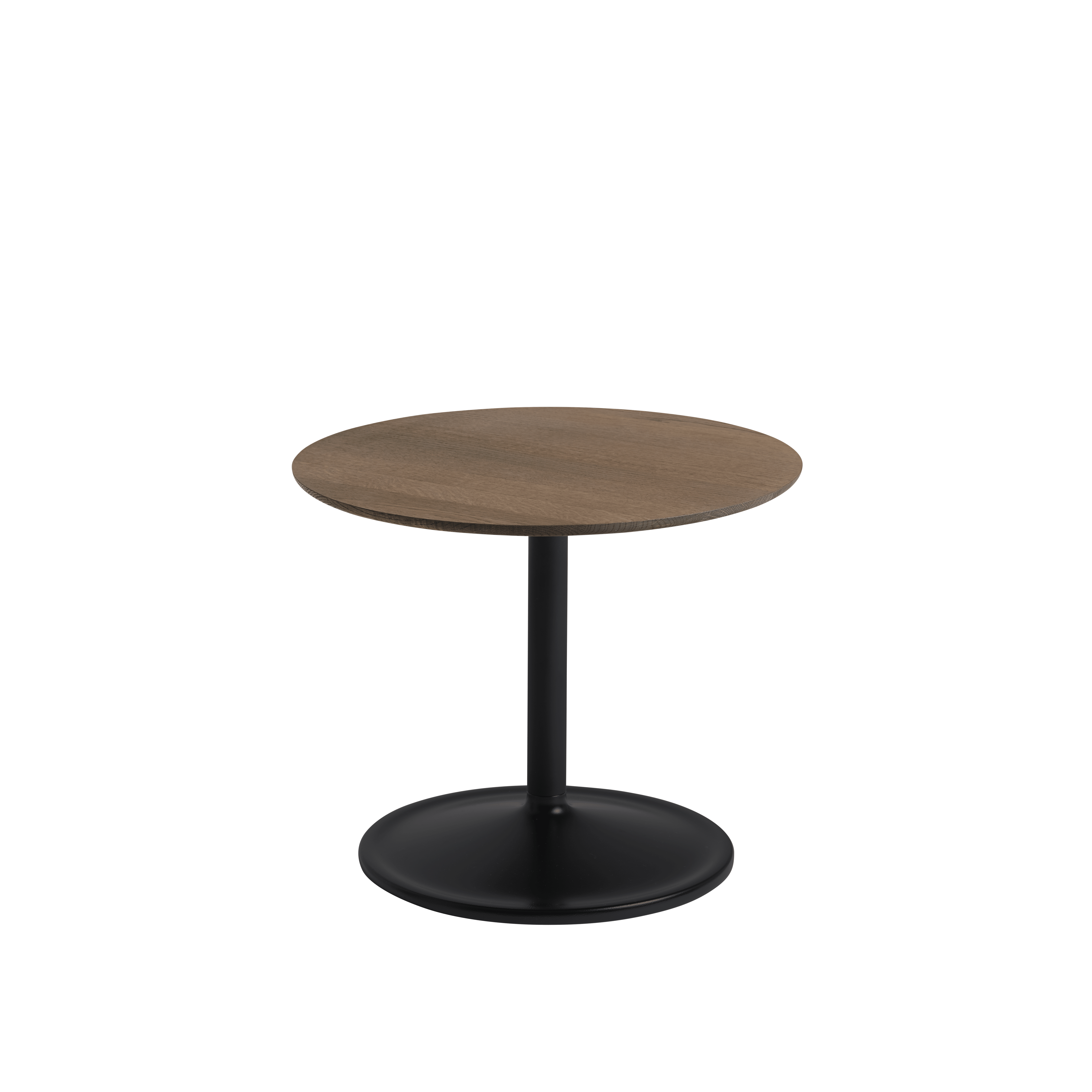 Zijtafel SOFT donker eikenhout met zwarte basis