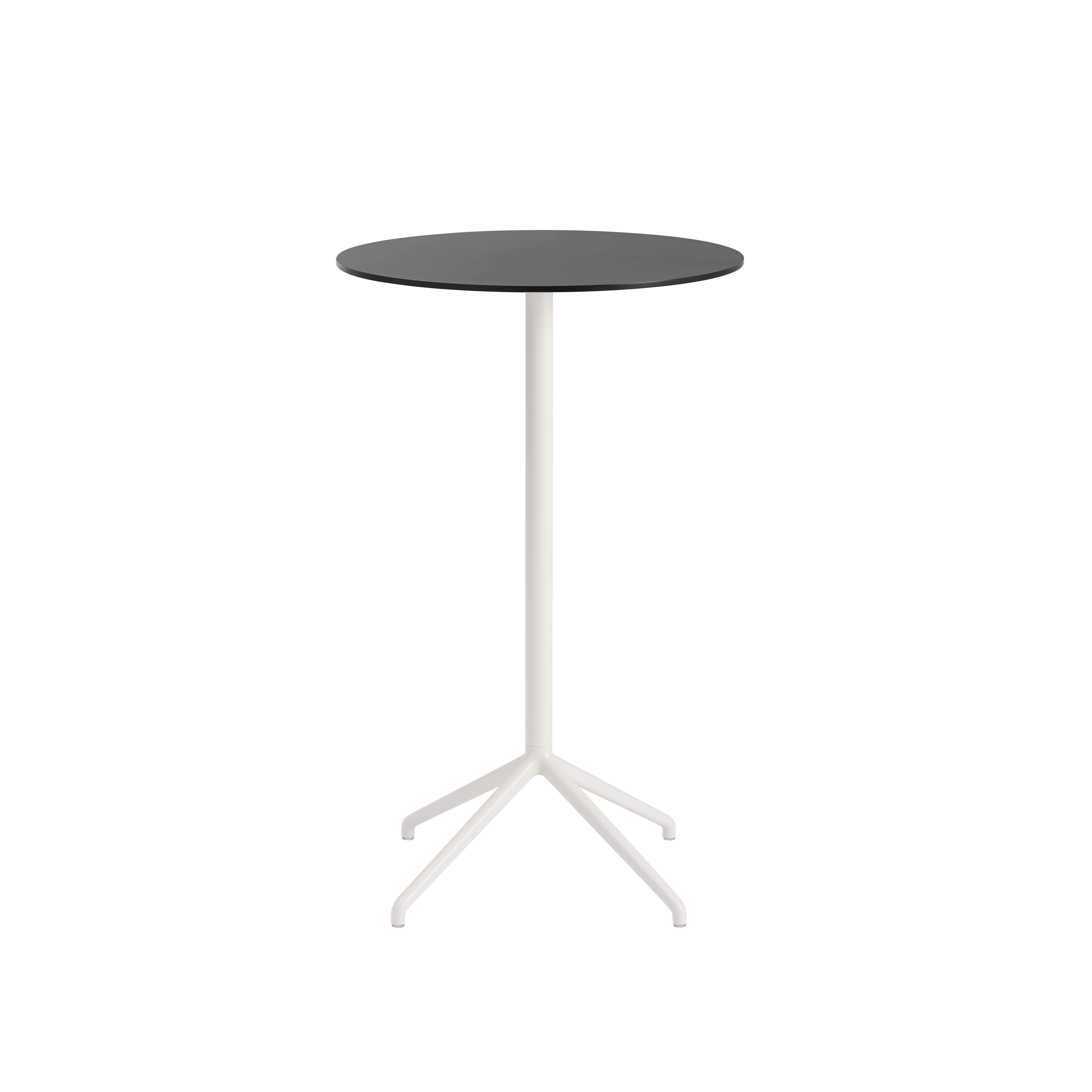 Ronde bar tafel STILL met zwart blad en gebroken witte basis