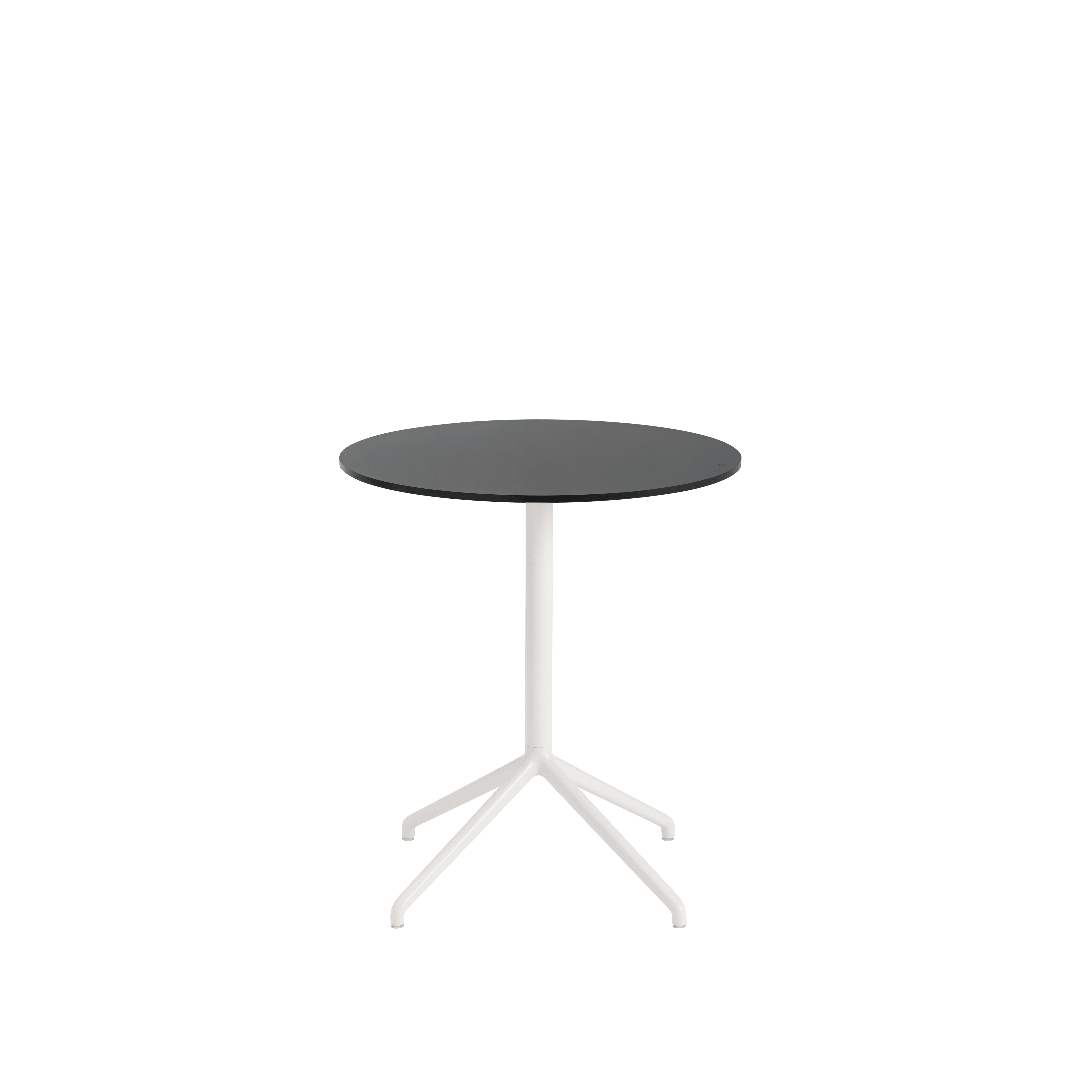 Ronde bar tafel STILL met zwart blad en gebroken witte basis
