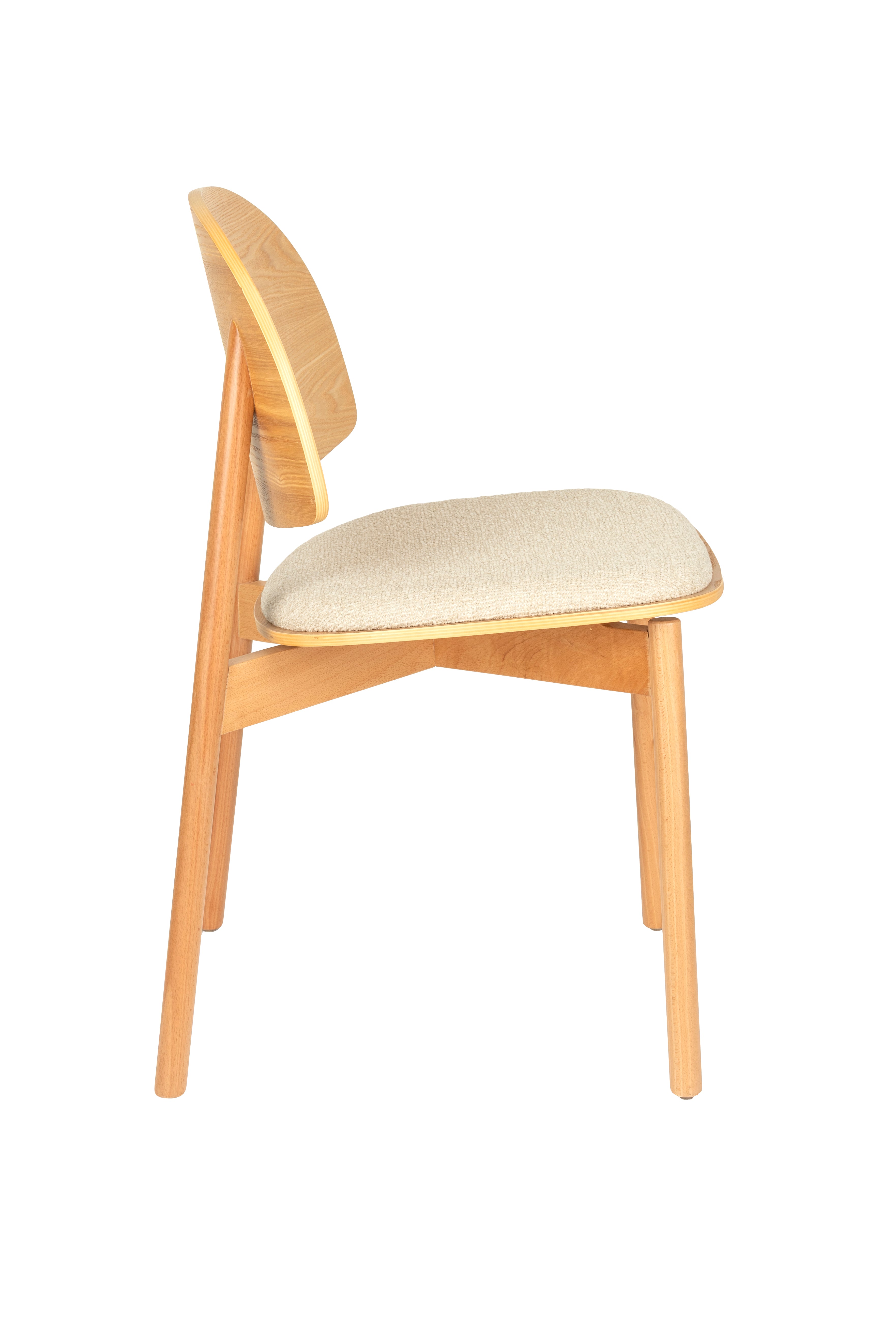 Zitje SUNRISE beige met een houten basis