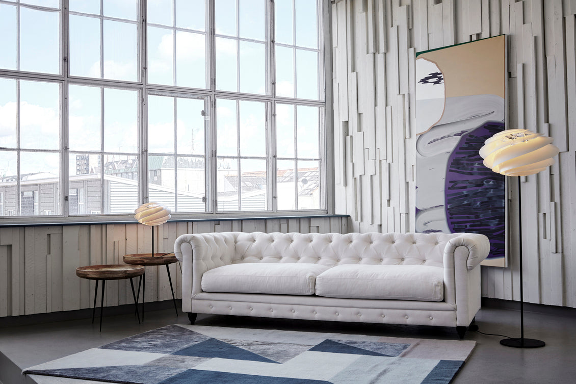 Tafellamp MODEL 331 SWIRL wit met zwarte voet