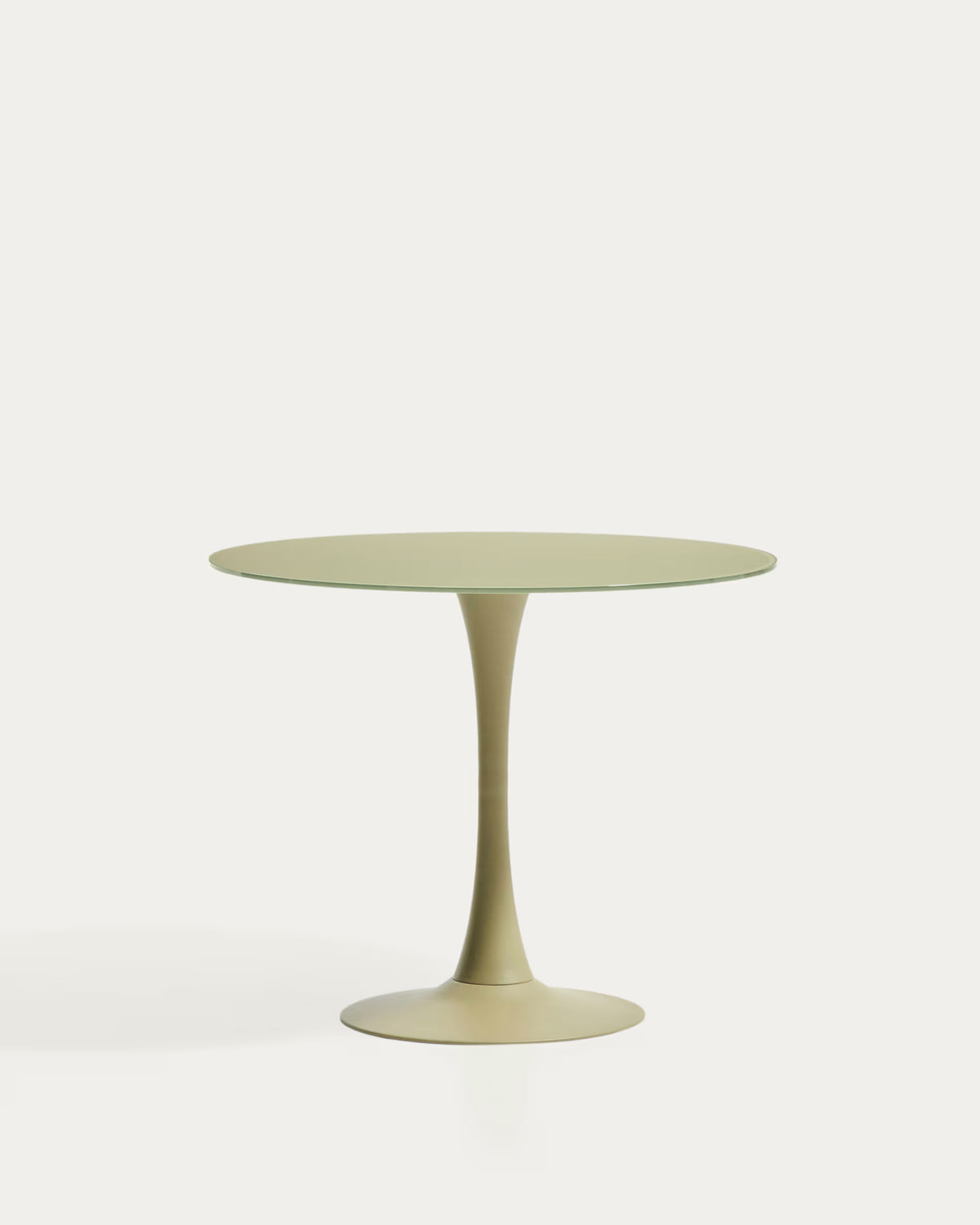 Ronde tafel VEDIRA crème met keramisch blad