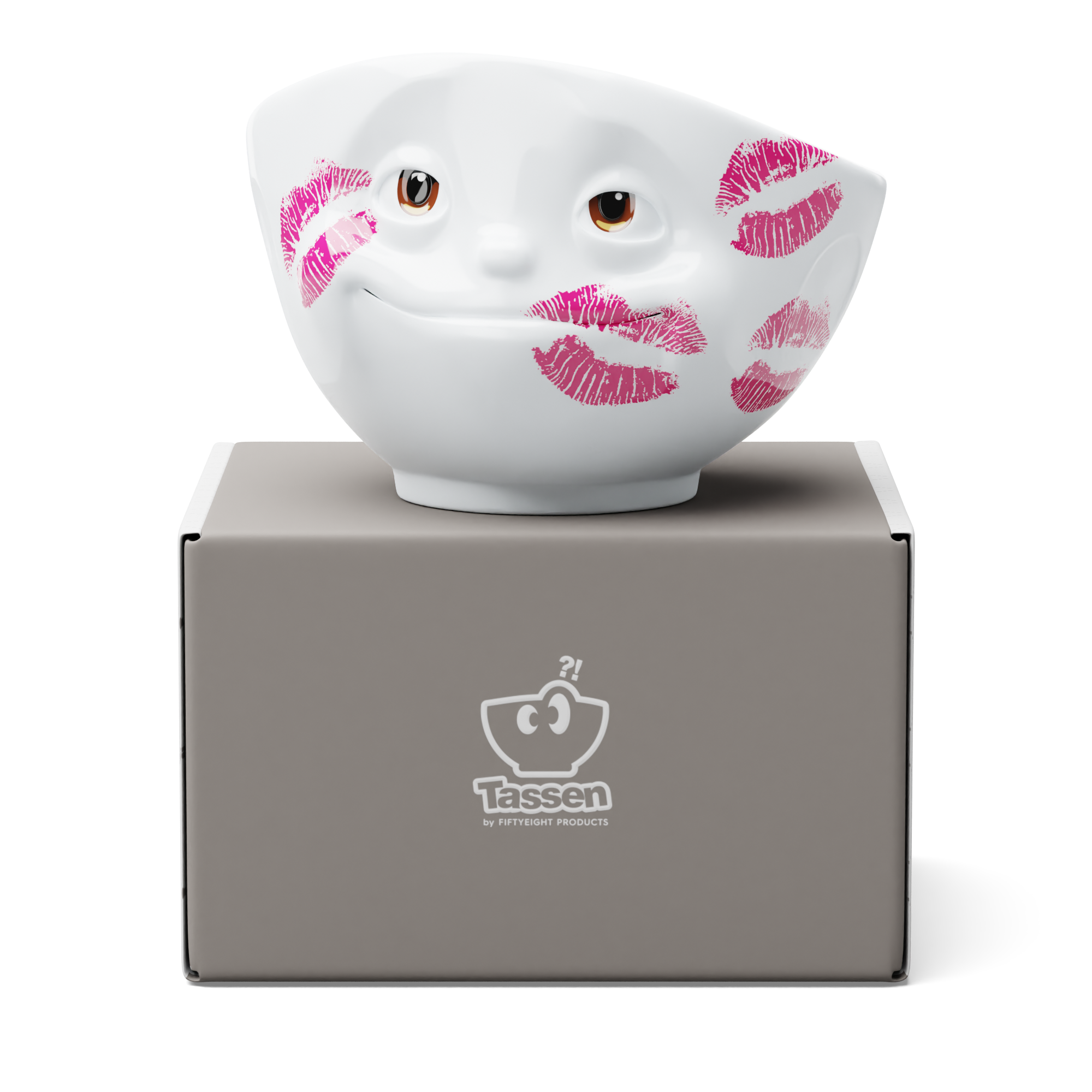 KISSED Bowl with Lipstick Motif