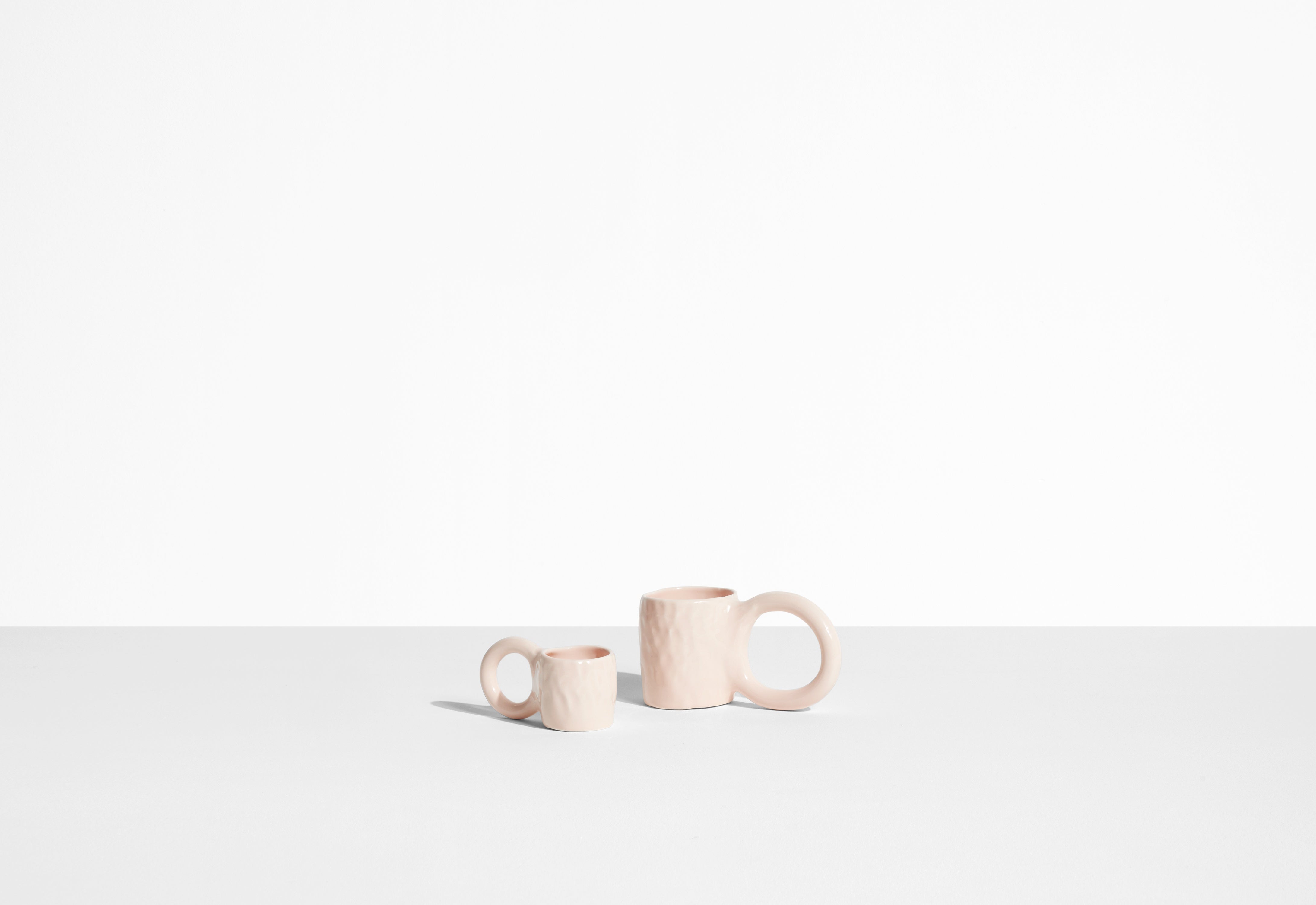 Set van espresso kopjes DONUT lichtroze