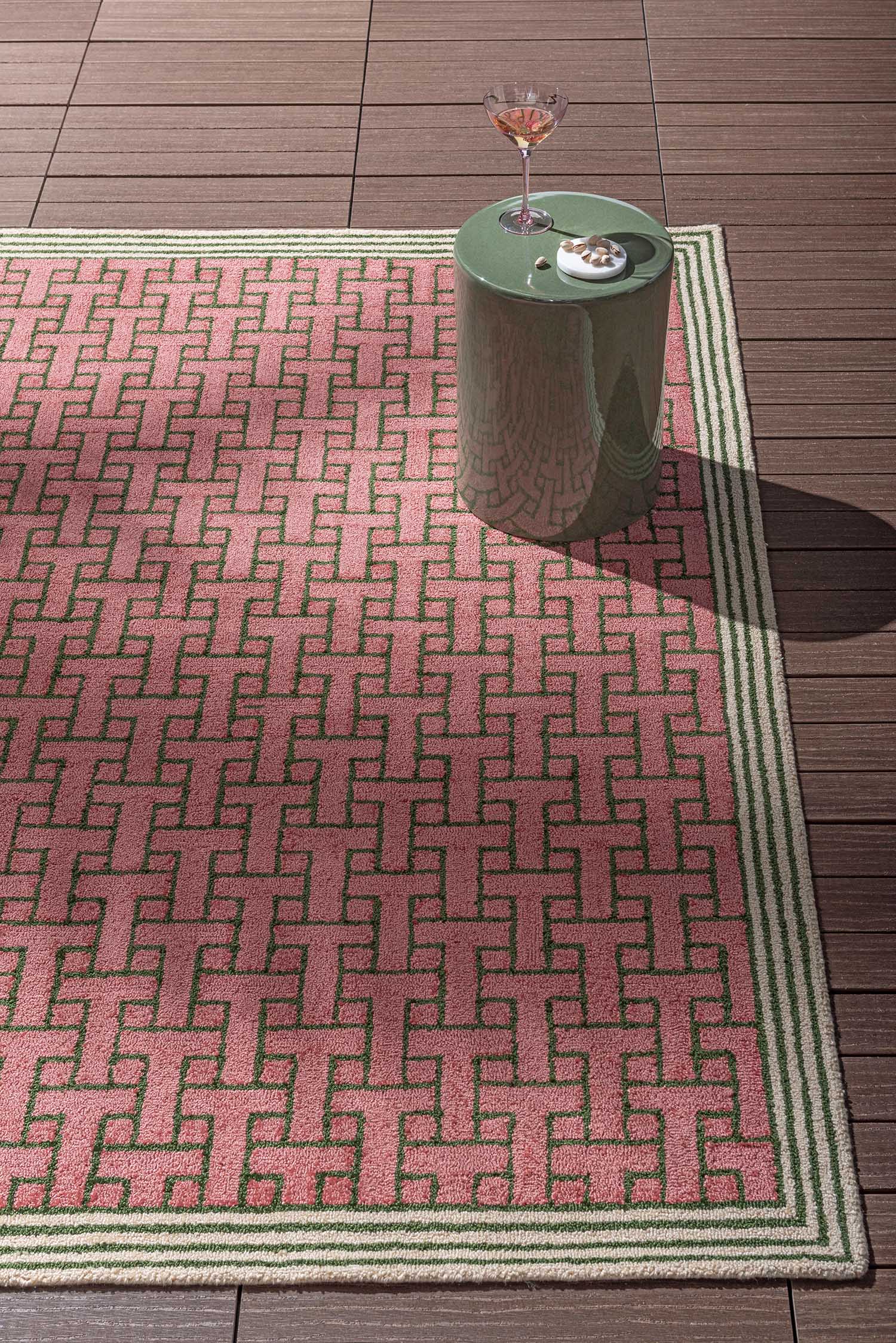 External rug T-Monogram DUSTED PINK