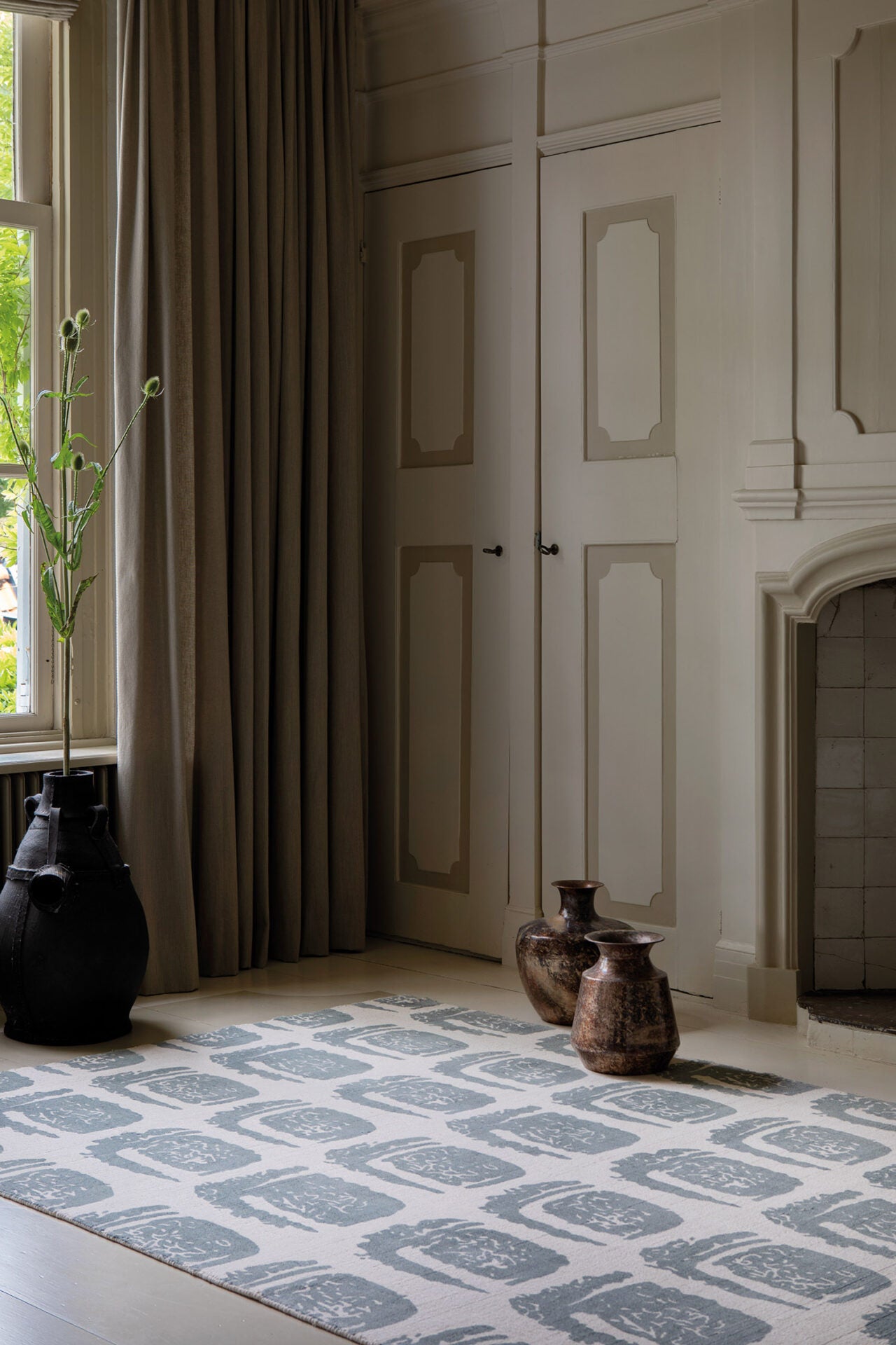 Dywan WOODBLOCK GREY beżowo-szary