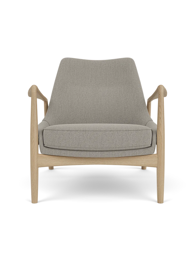 THE SEAL armchair gray with oak base
