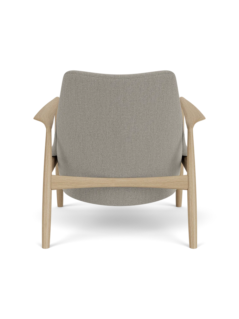 THE SEAL armchair gray with oak base