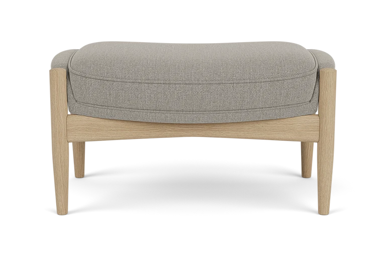 THE SEAL gray footrest with oak base