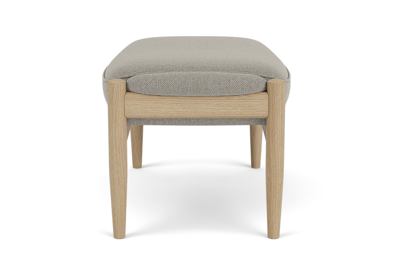 THE SEAL gray footrest with oak base