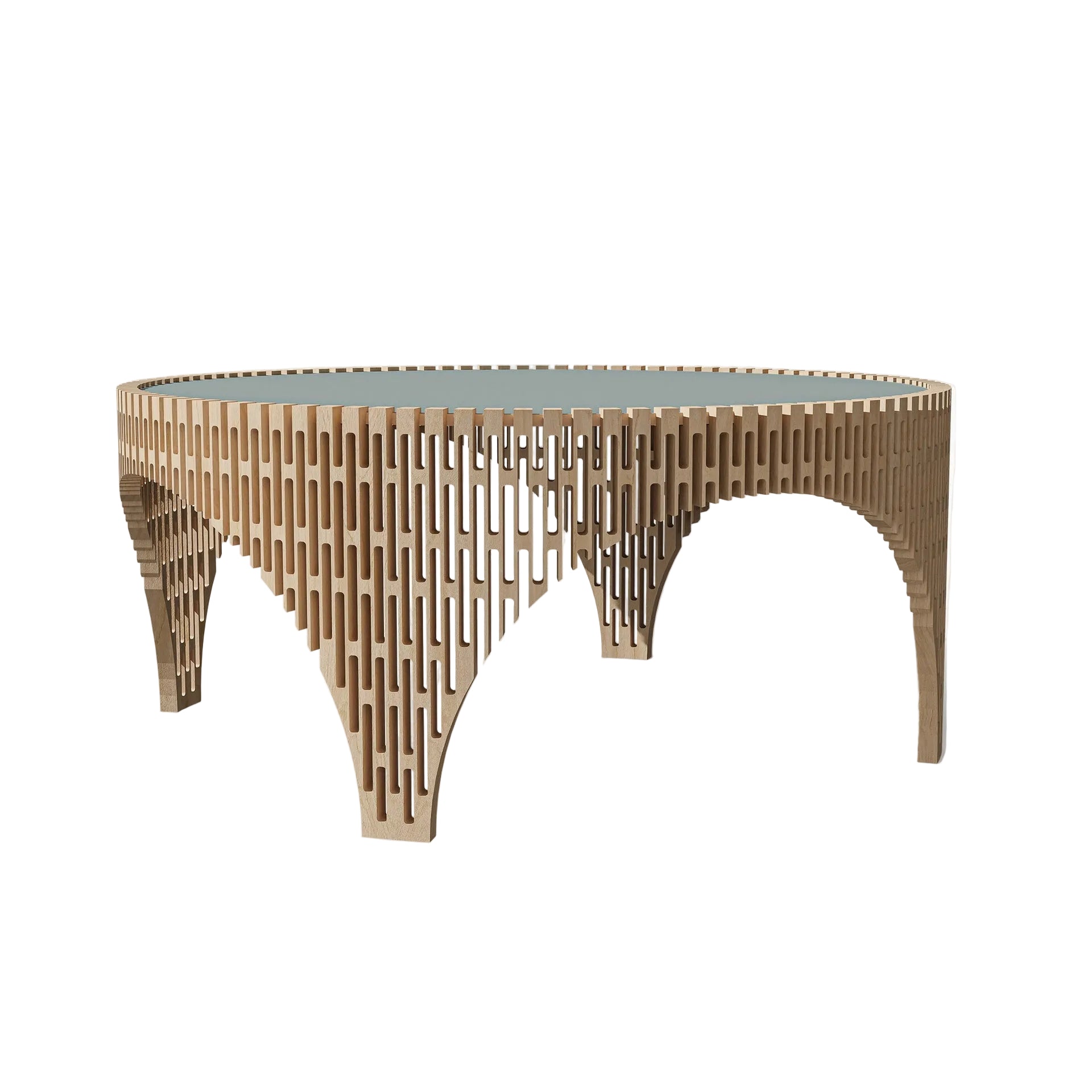 Koffietafel COLISÉE van licht eikenhout