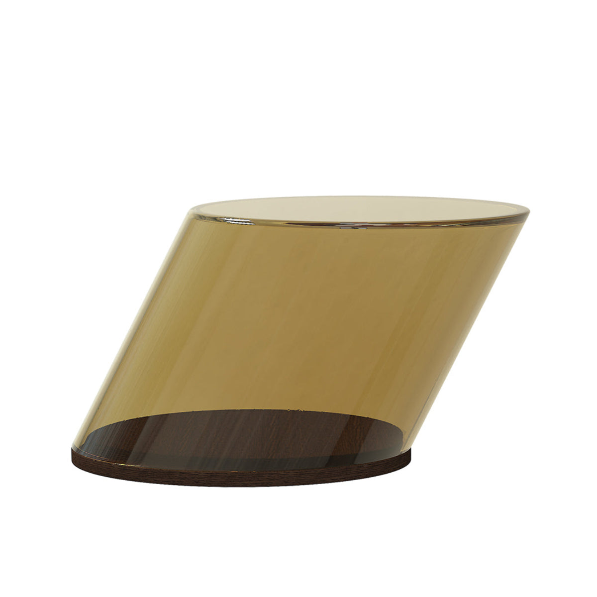 TILT Salontafel met amberkleurig glas