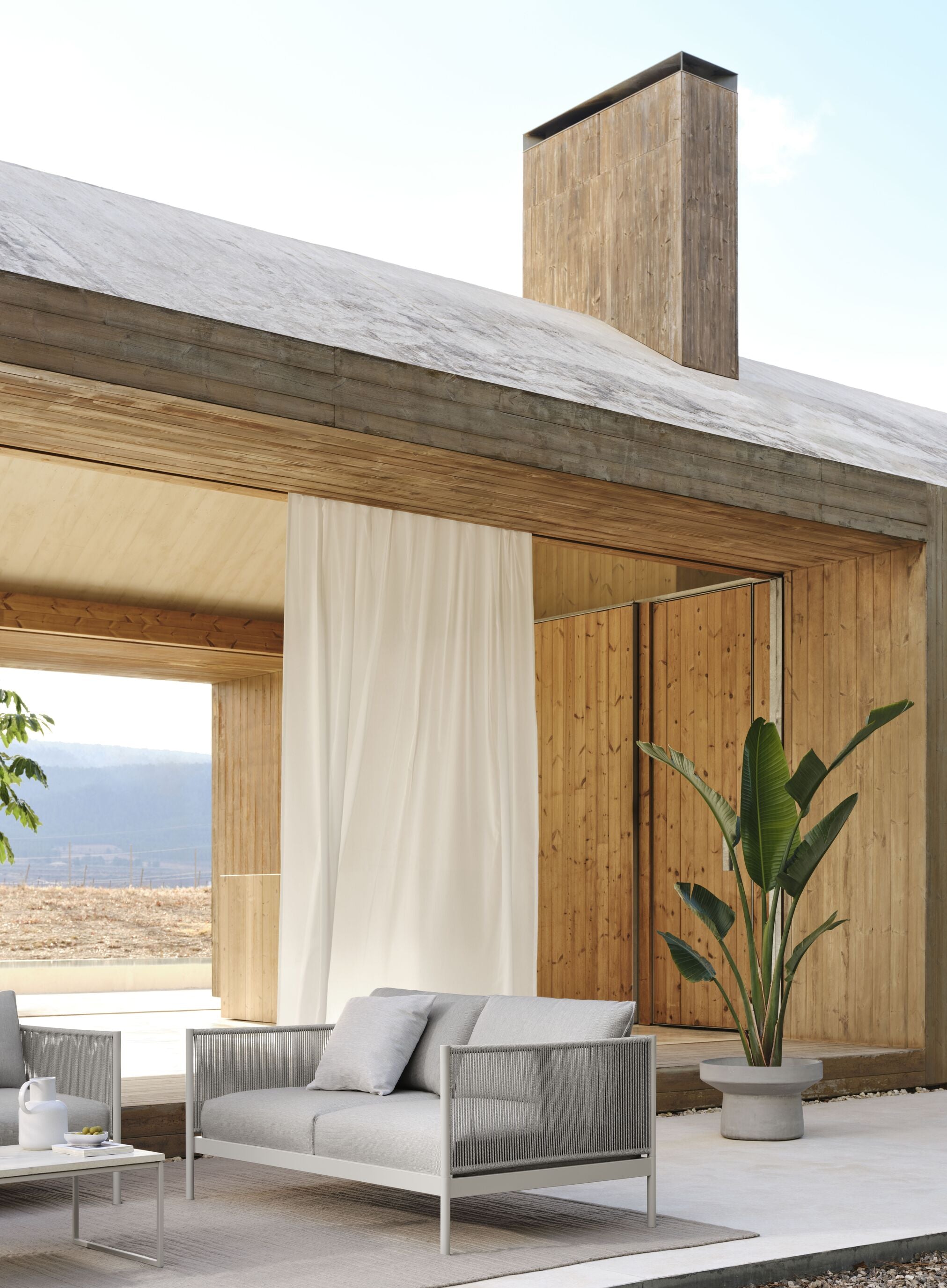 Sofa zewnętrzna 2-osobowa TRACK tapicerowany