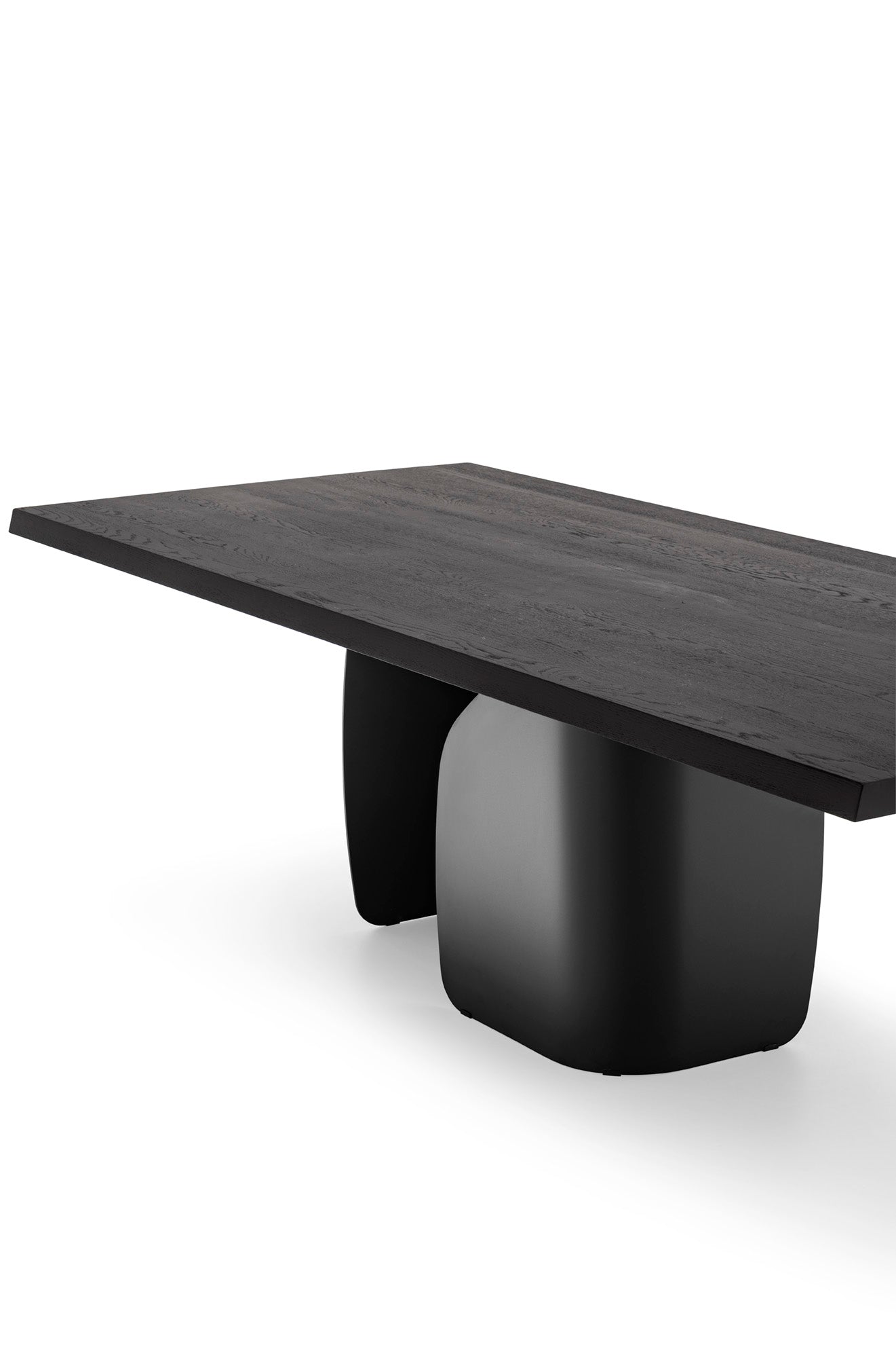 Rectangular Table TWINS black wooden top with black base