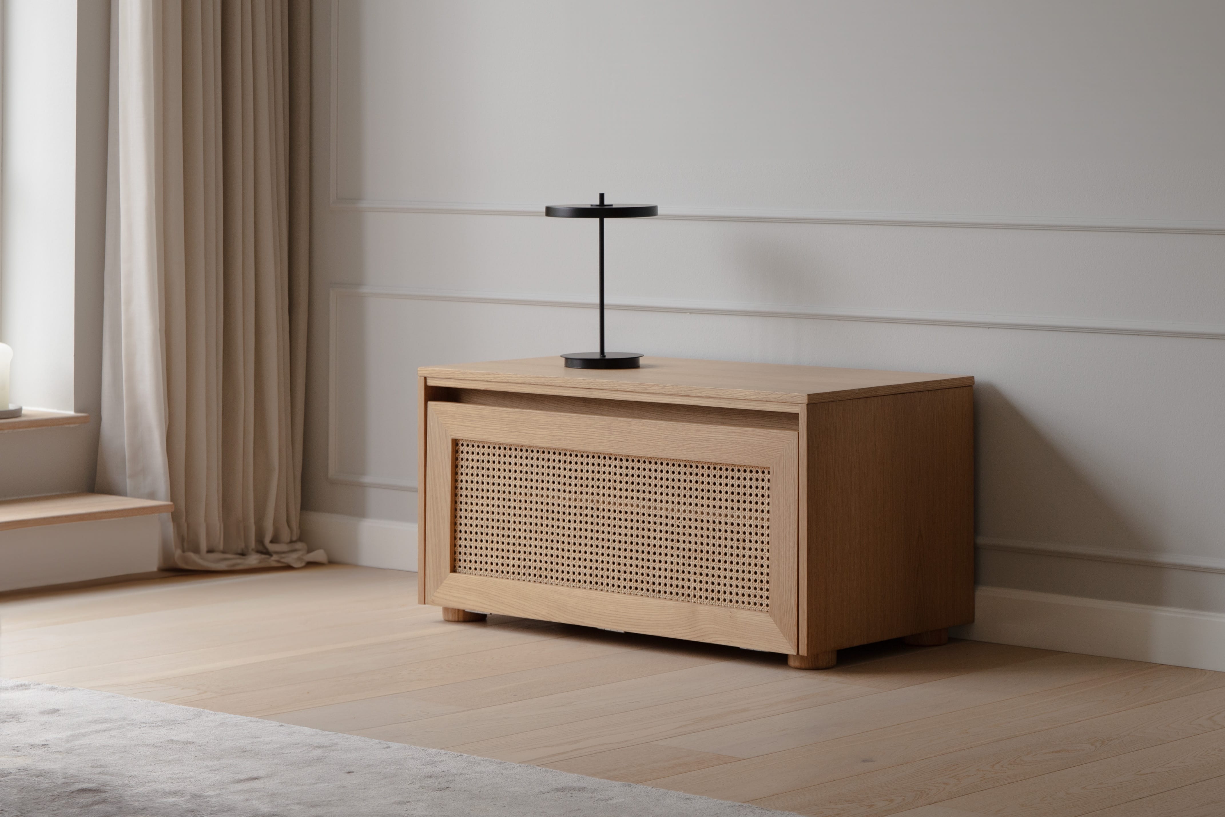 Portable lamp asteria black black with black base