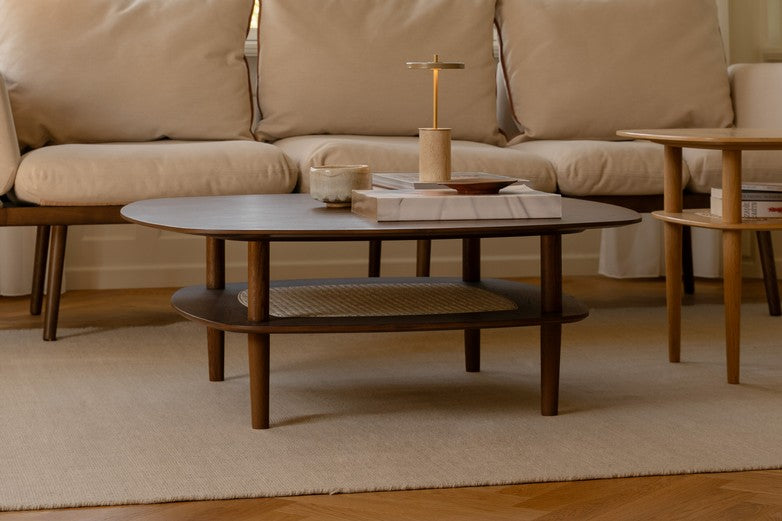 Tischlampe ASTERIA MOVE MINI Travertin mit goldener Einlage