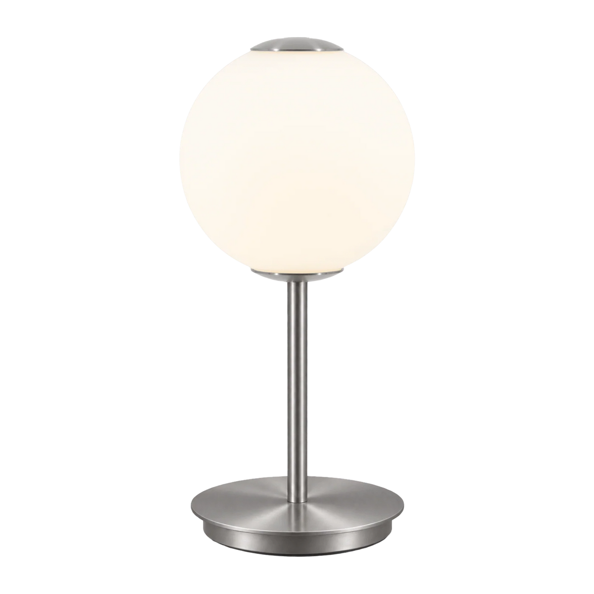 Draagbare lamp AUDREY MOVE wit met een zilveren inzet