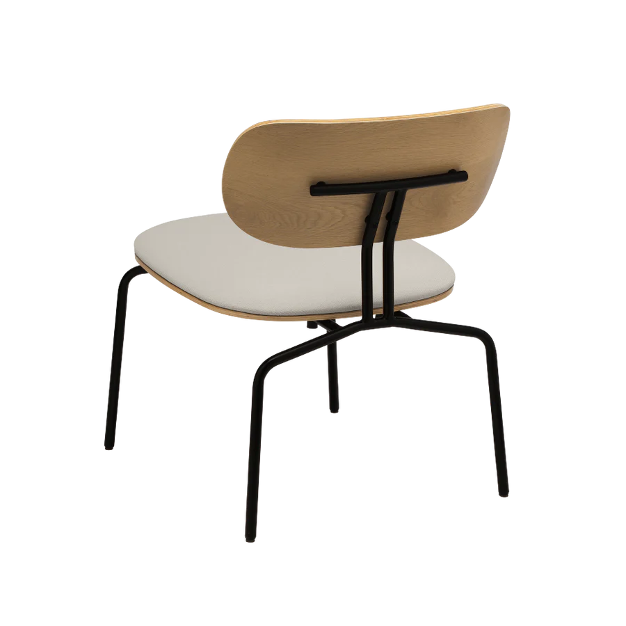 Fauteuil CURIOUS beige met zwarte basis