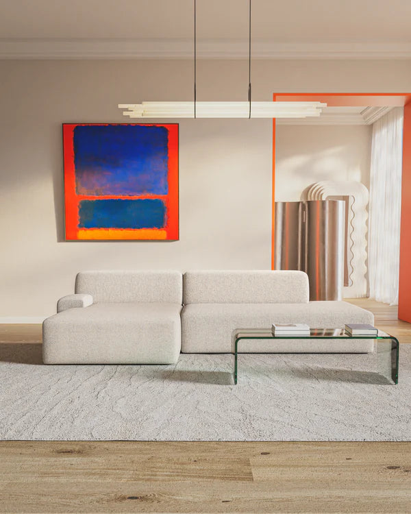 Modulares Sofa UMI - linksseitiger beiger Chaiselongue