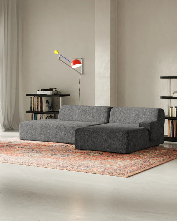 UMI Modular Sofa - Right Open Element in Stone Black