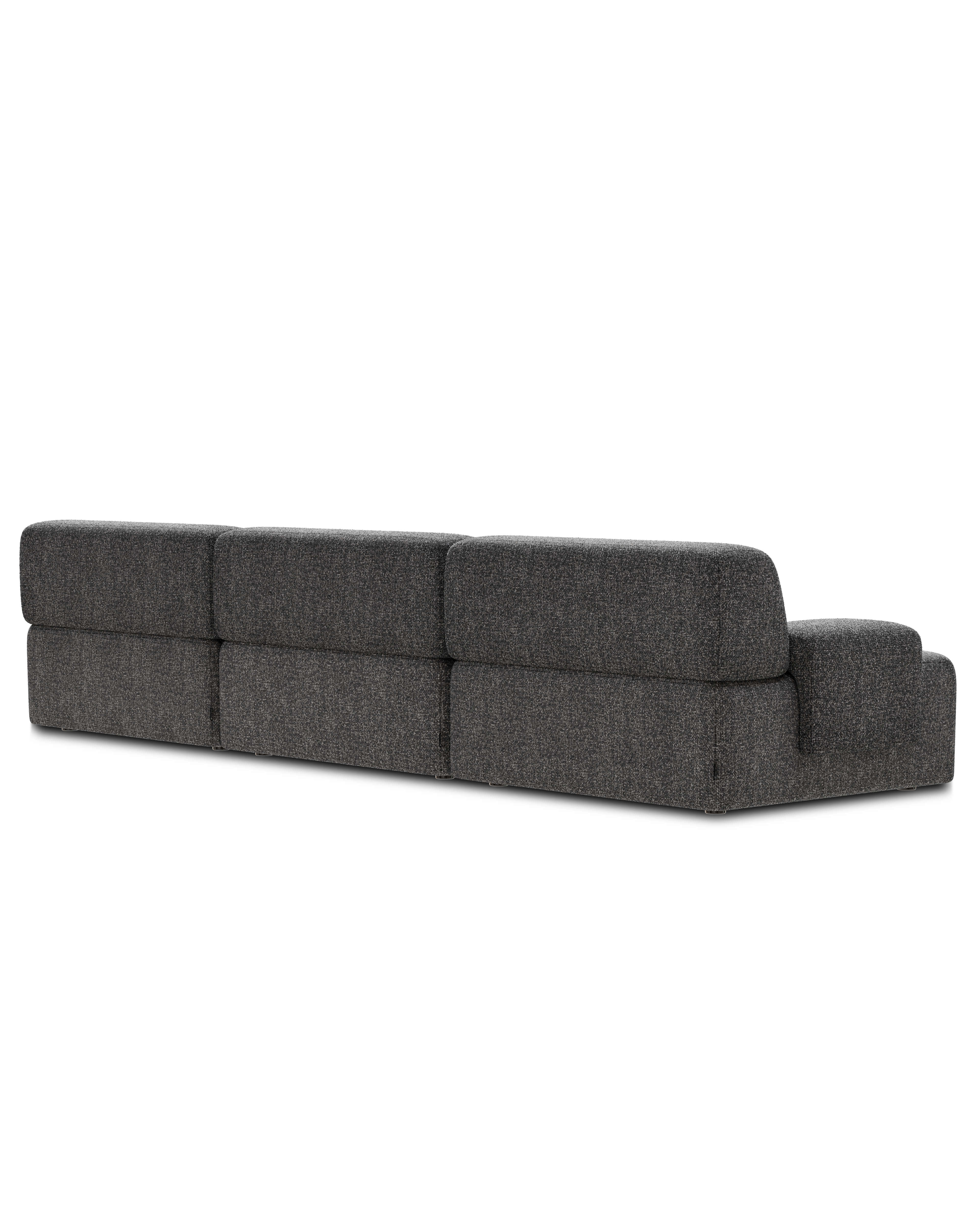 Modulares 3-Sitzer-Sofa UMI in Steingrau