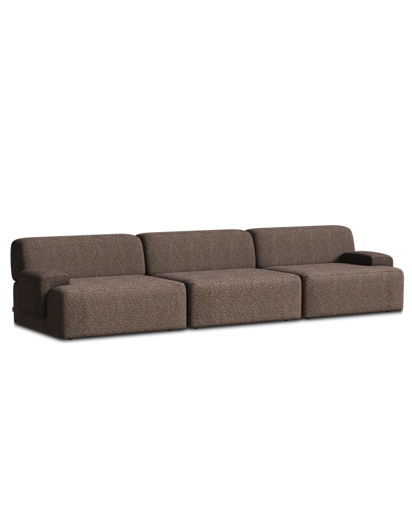 Modulares Sofa UMI - mittleres Element braun