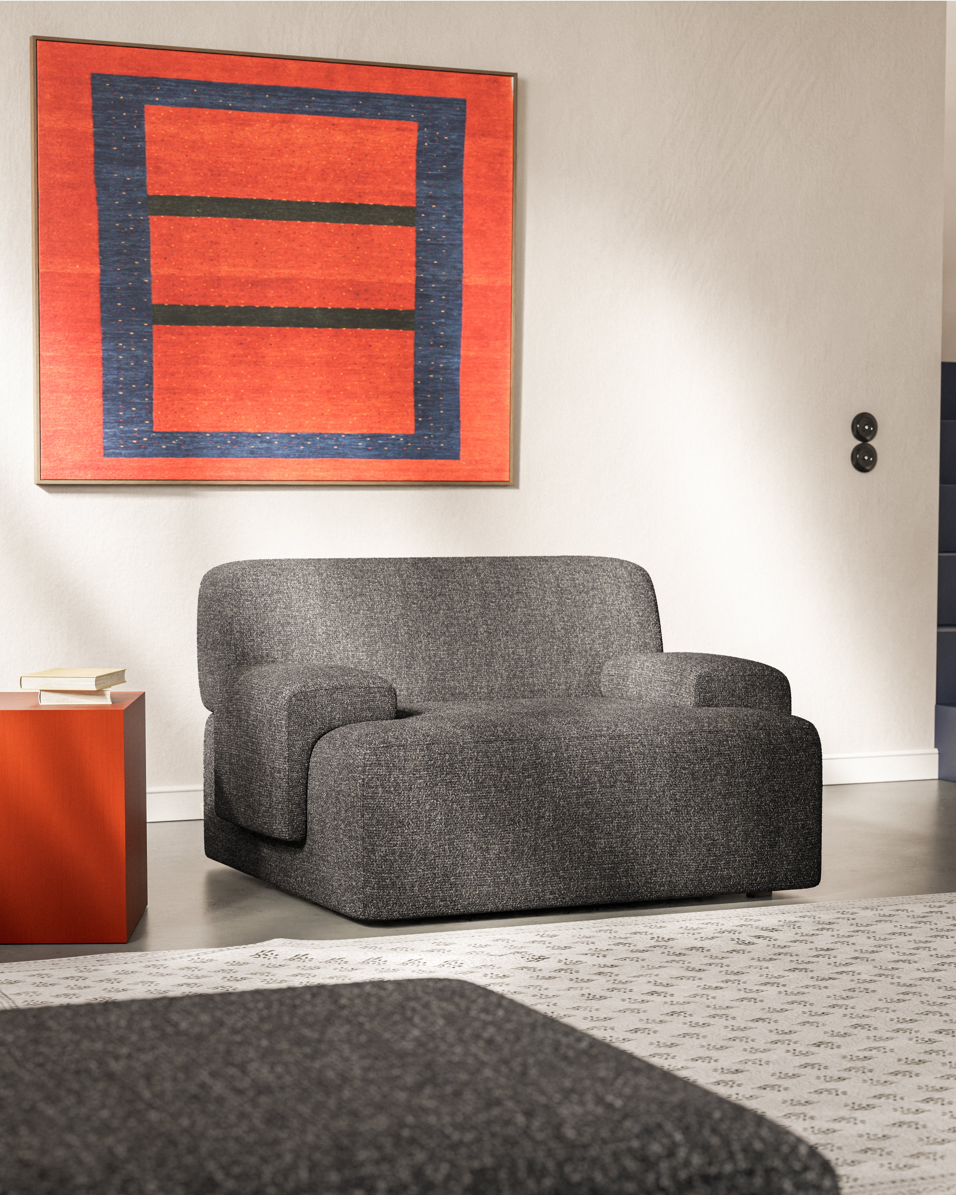 UMI Armchair Stone Black